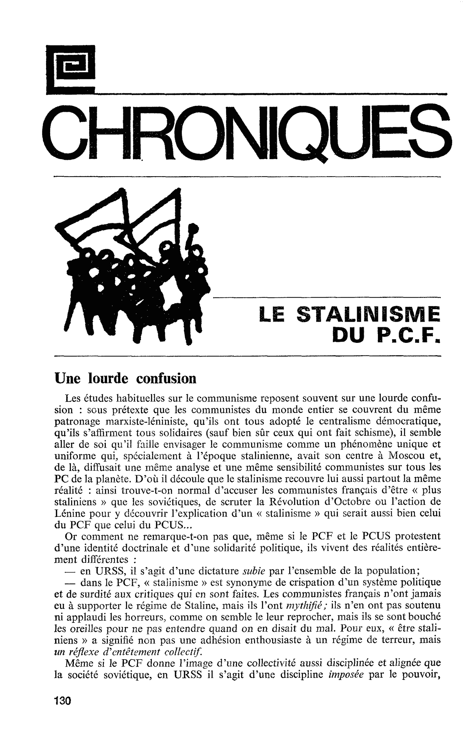 LE STALINISME DU P.C.F.