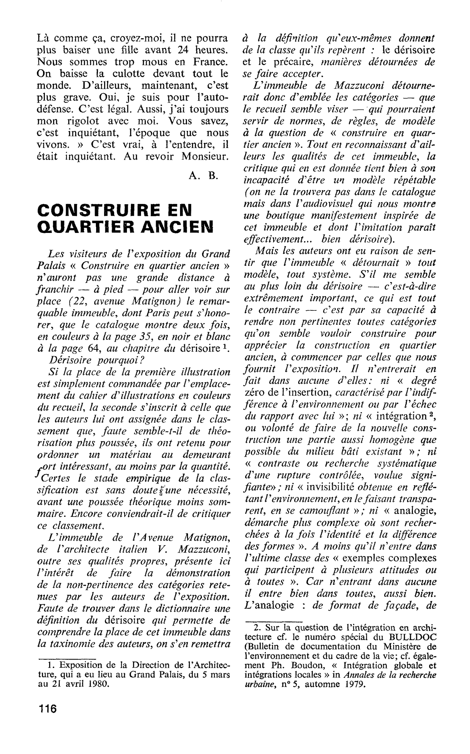 CONSTRUIRE EN QUARTIER ANCIEN
