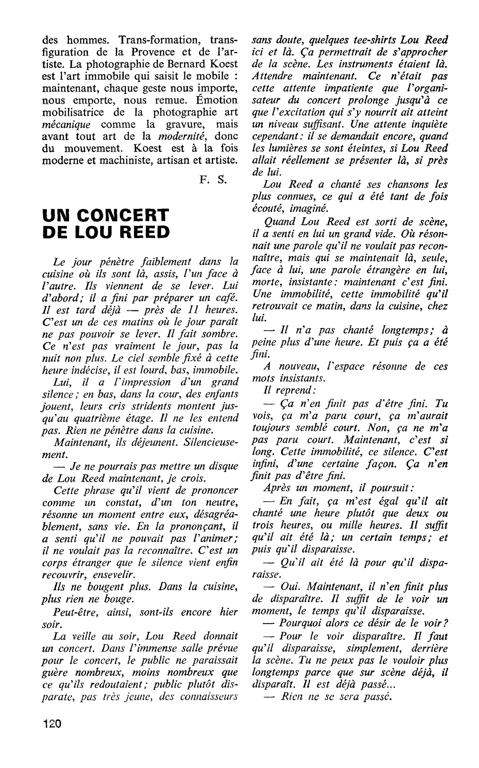 UN CONCERT DE LOU REED