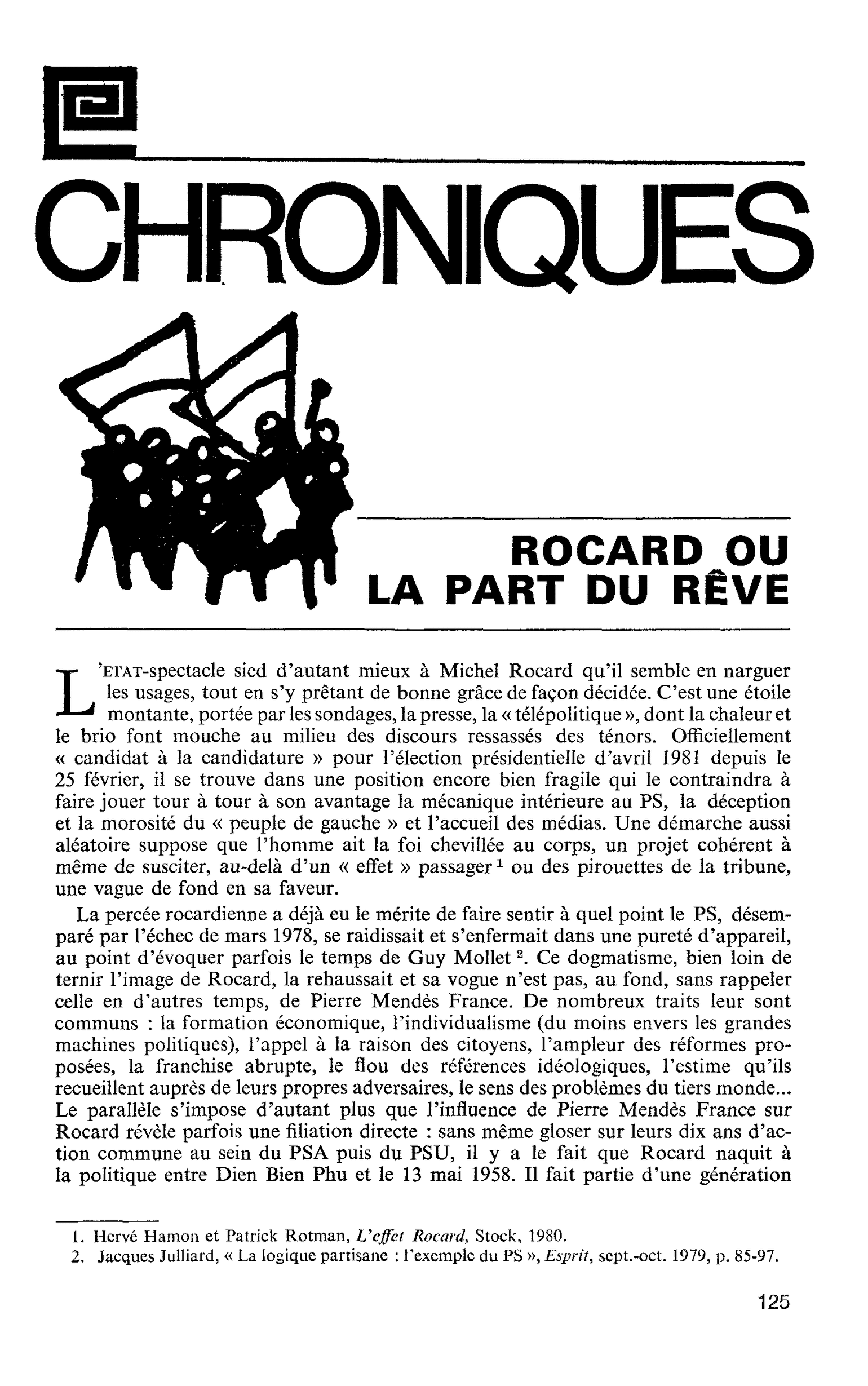 ROCARD OU LA PART DU RÊVE