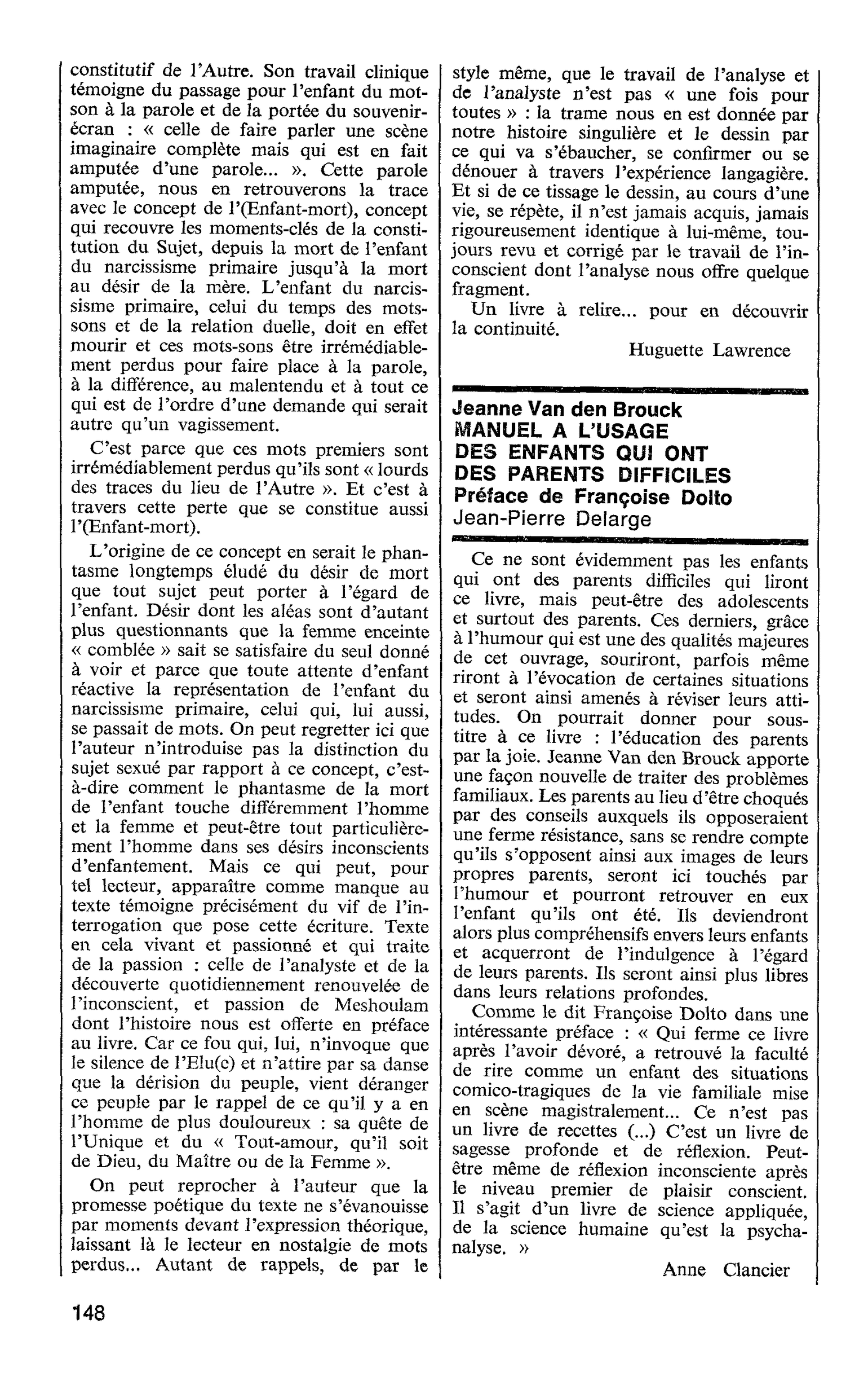 Jeanne Van den Brouck. MANUEL A L’USAGE DES ENFANTS QUI ONT DES PARENTS DIFFICILES