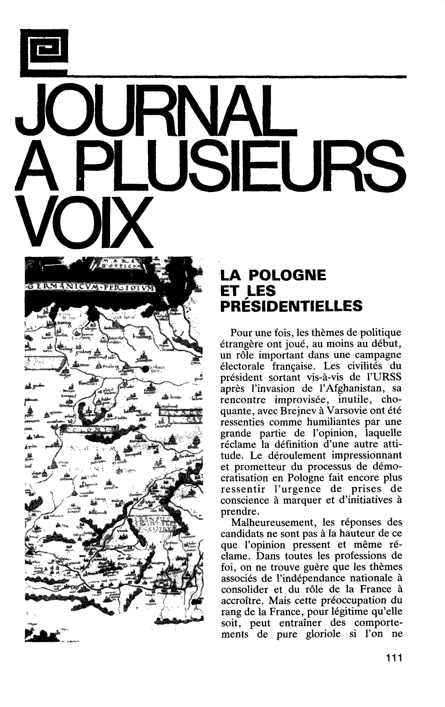 LA POLOGNE ET LES PRÉSIDENTIELLES