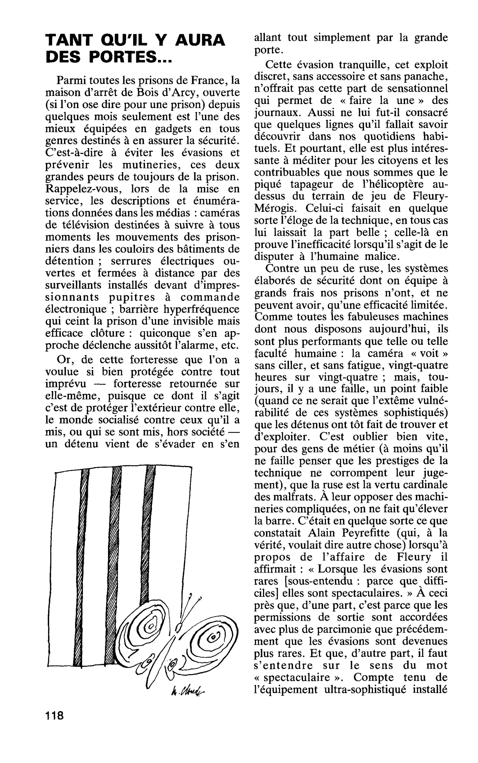 TANT QU’IL Y AURA DES PORTES…