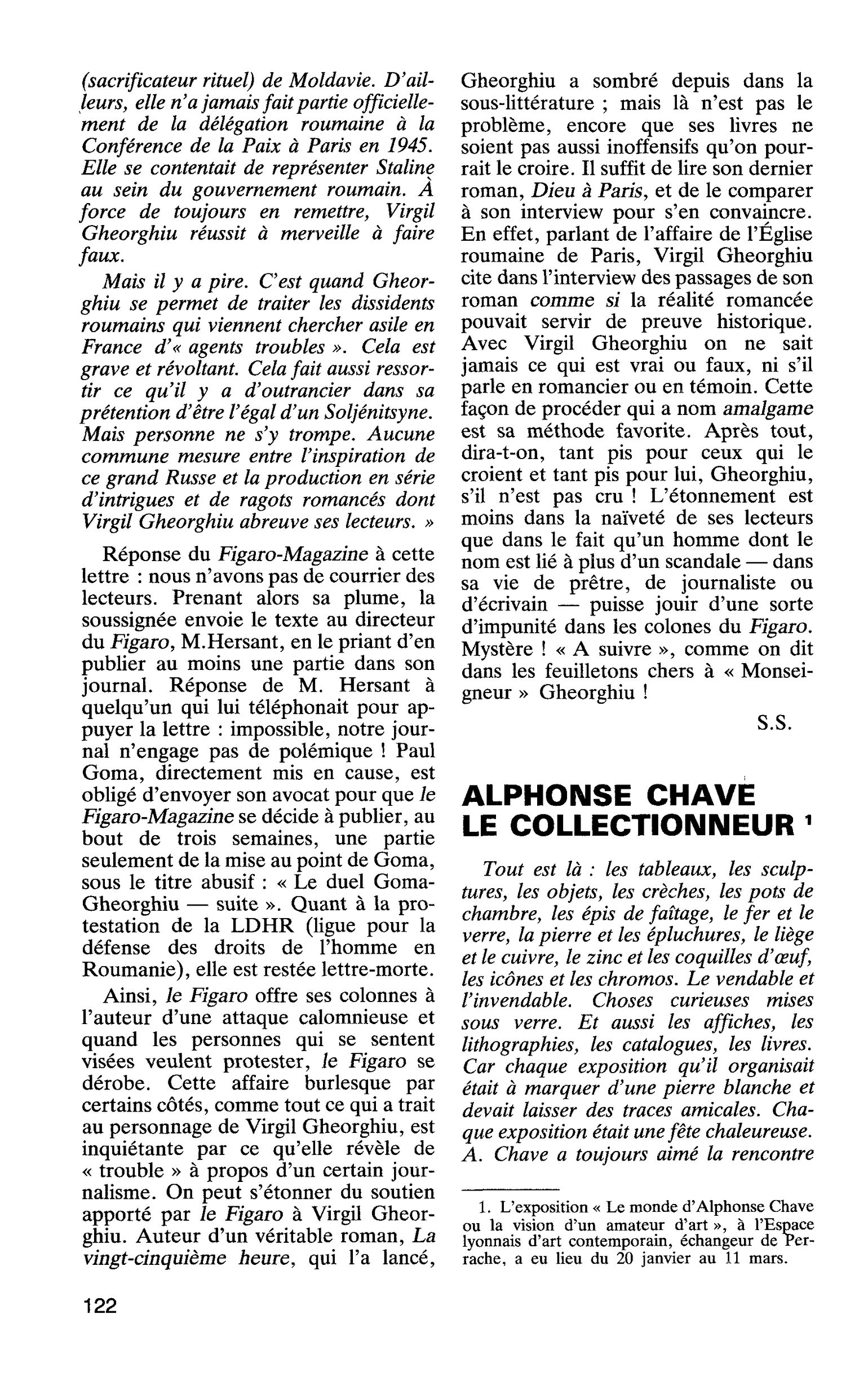ALPHONSE CHAVE LE COLLECTIONNEUR