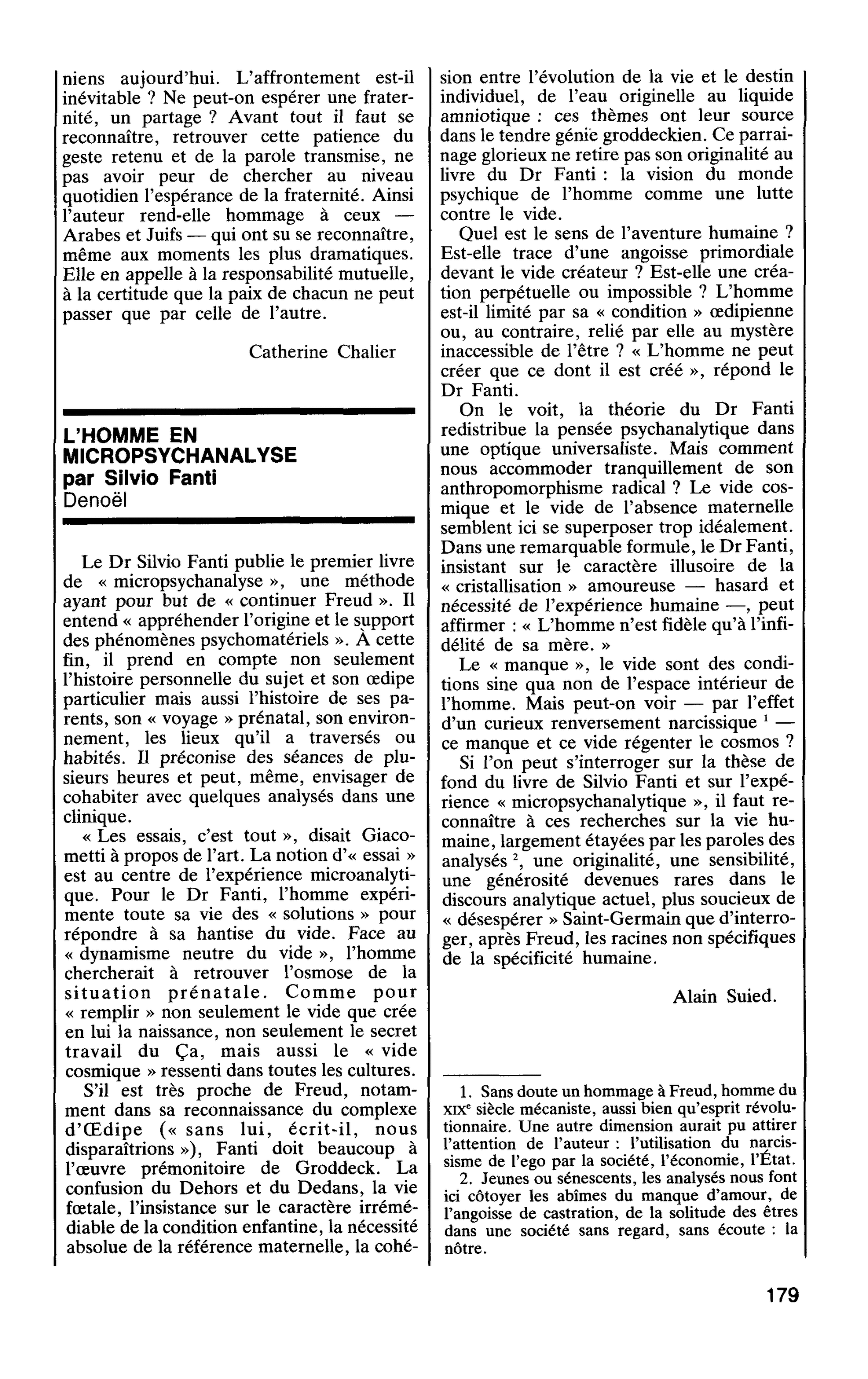 L’HOMME EN MICROPSYCHANALYSE par Silvio Panti