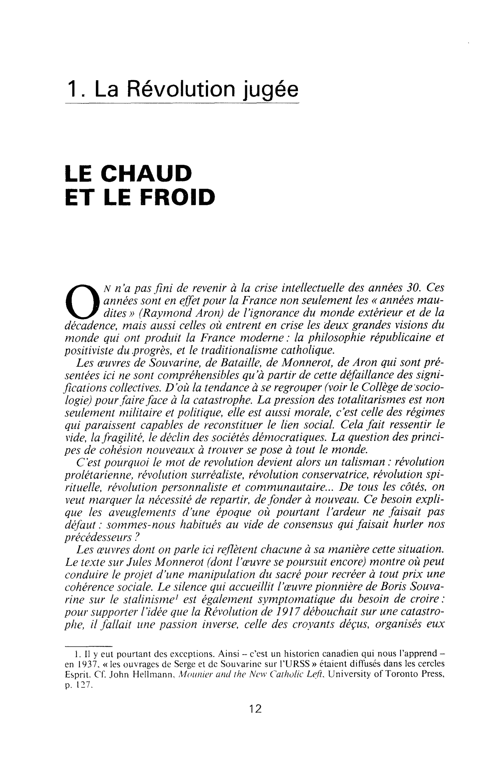 LE CHAUD ET LE FROID