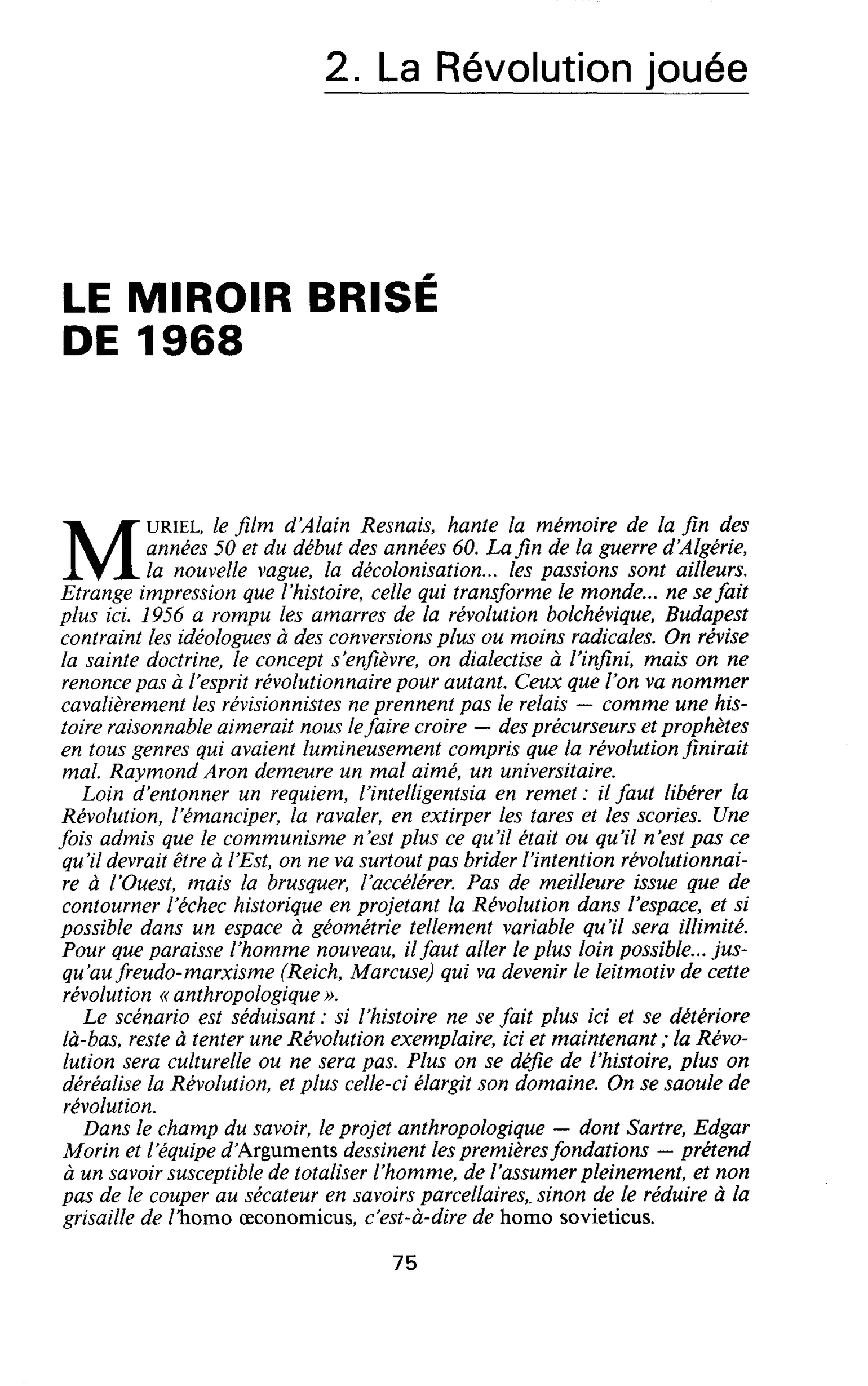 LE MIROIR BRISE DE 1968