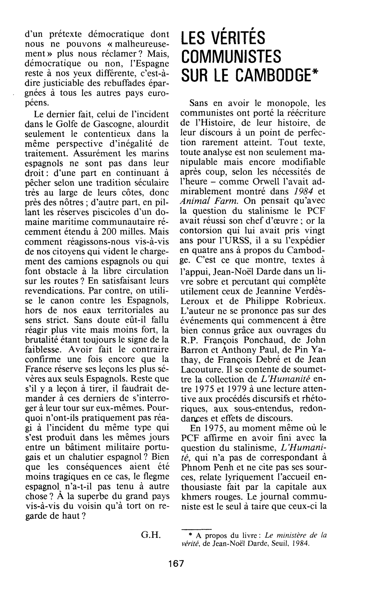 LES VERITES COMMUNISTES SUR LE CAMBODGE