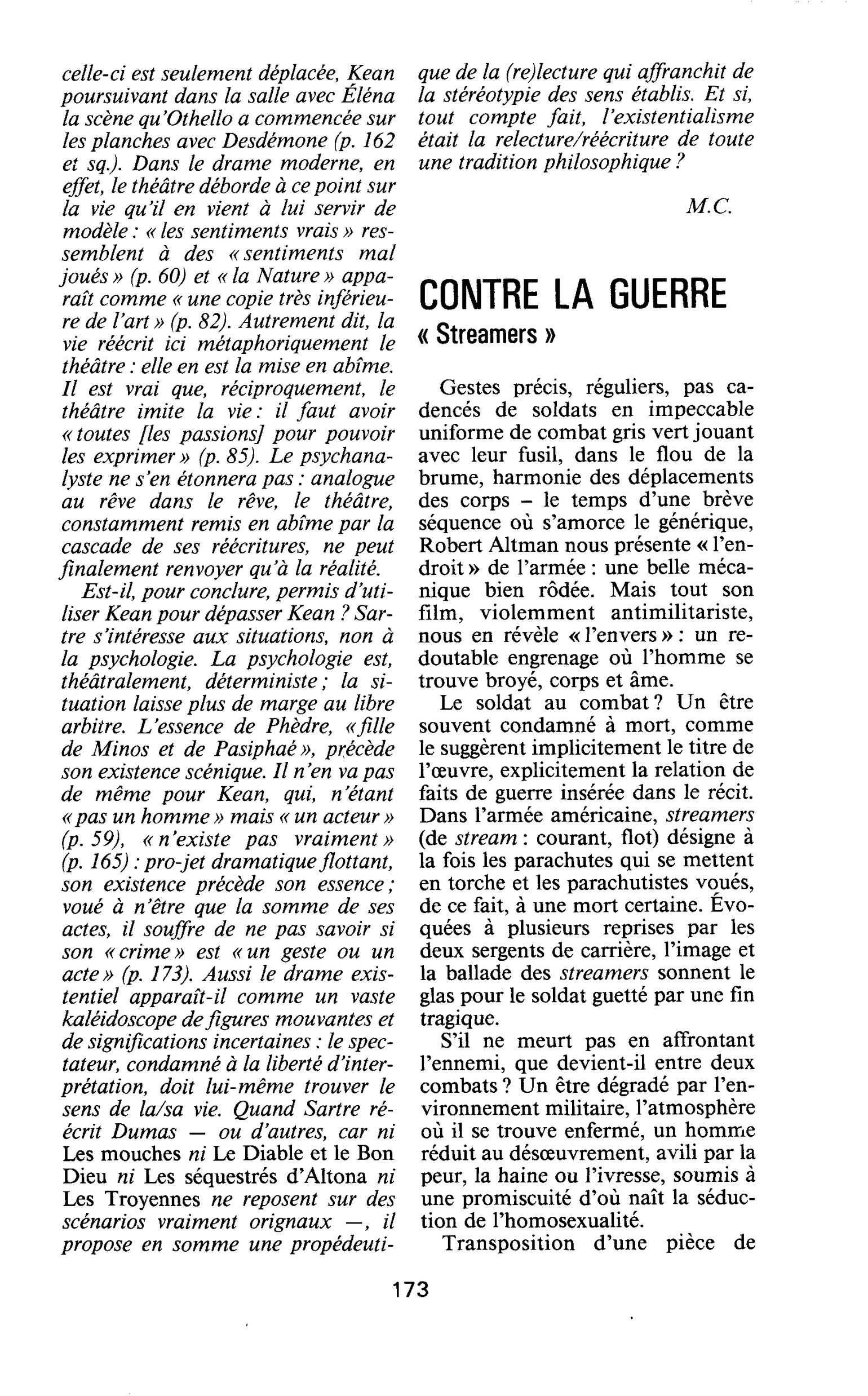 CONTRE LA GUERRE. « Streamers »