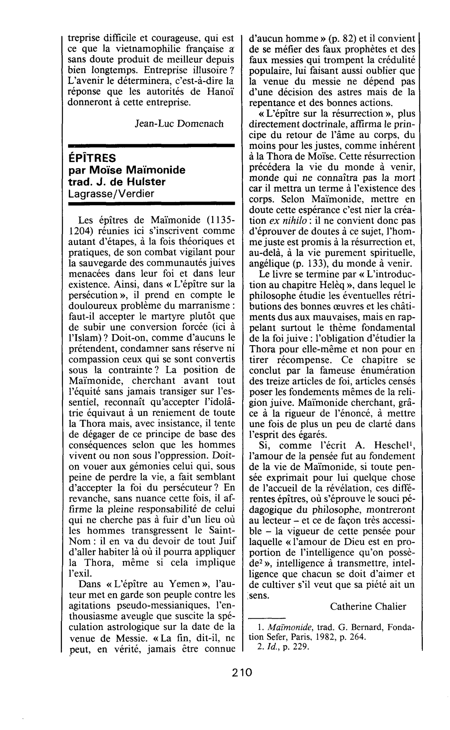 ÉPÎTRES par Moïse Maïmonide