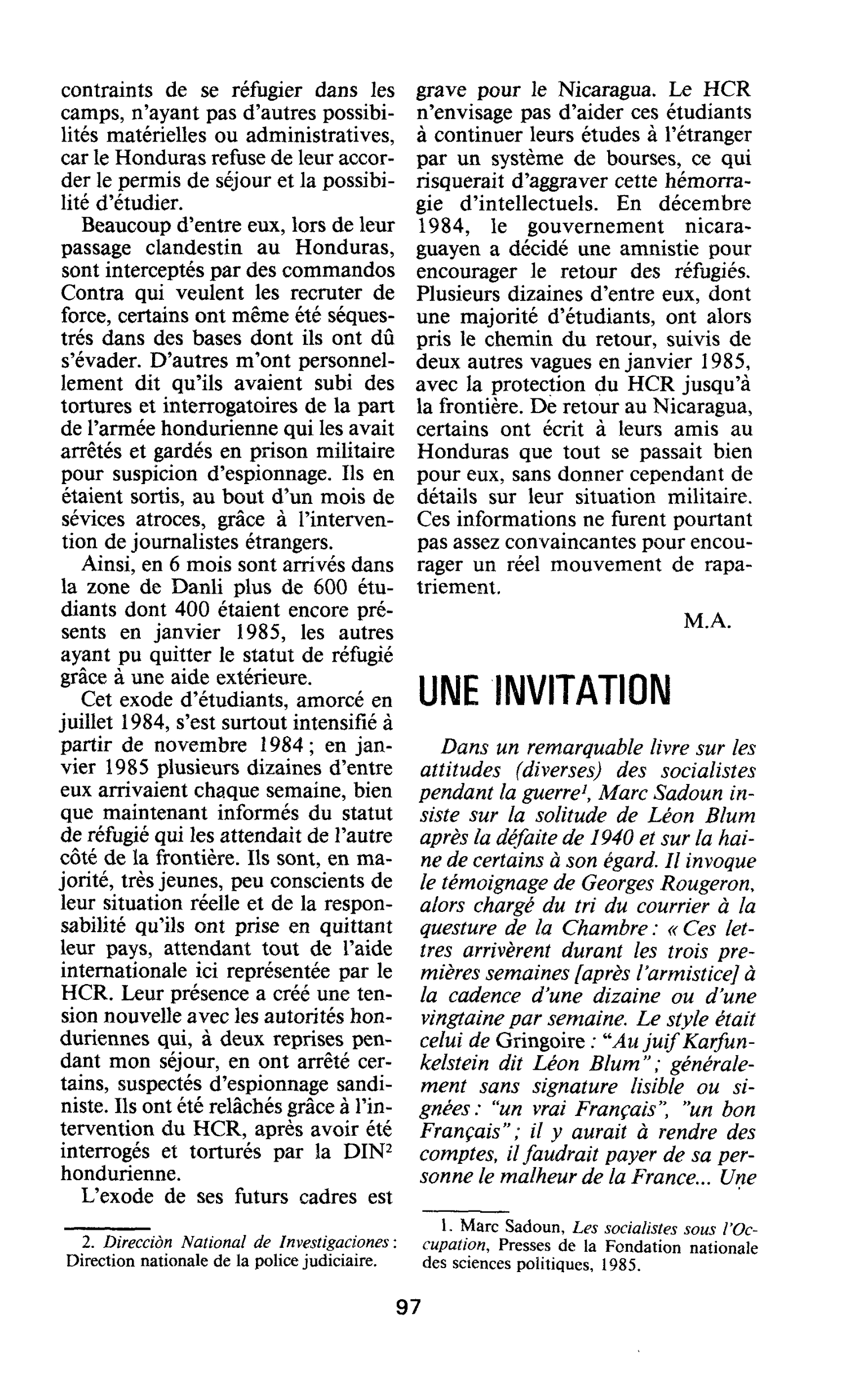 UNE INVITATION