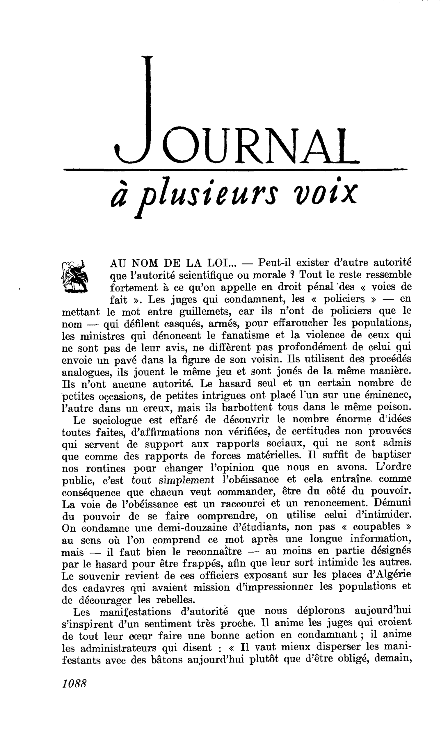 AU NOM DE LA LOI…