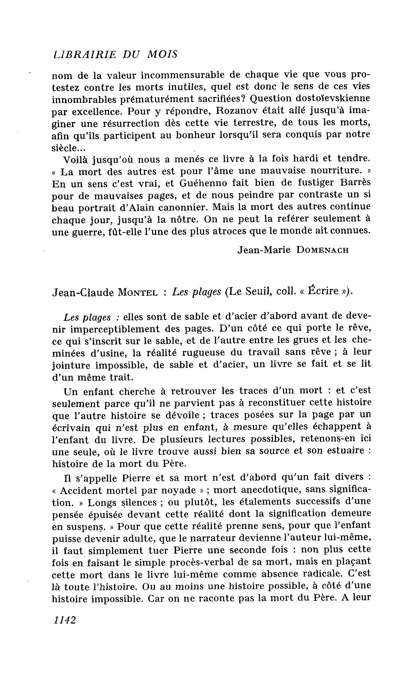 Jean-Claude Montel : Les plages