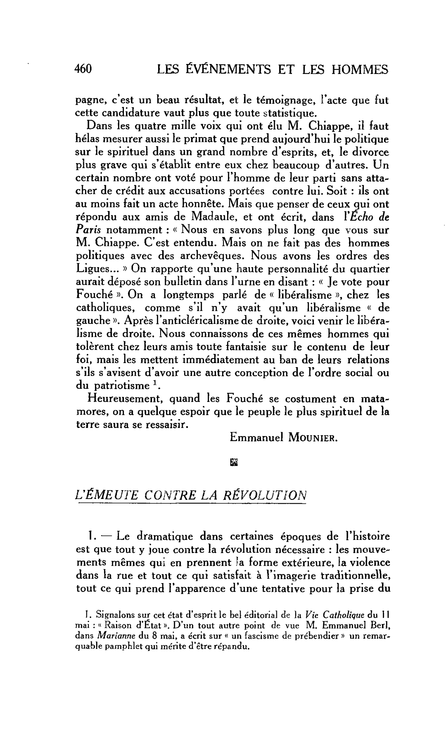 LA CITÉ : L’ÉMEUTE CONTRE LA RÉVOLUTION