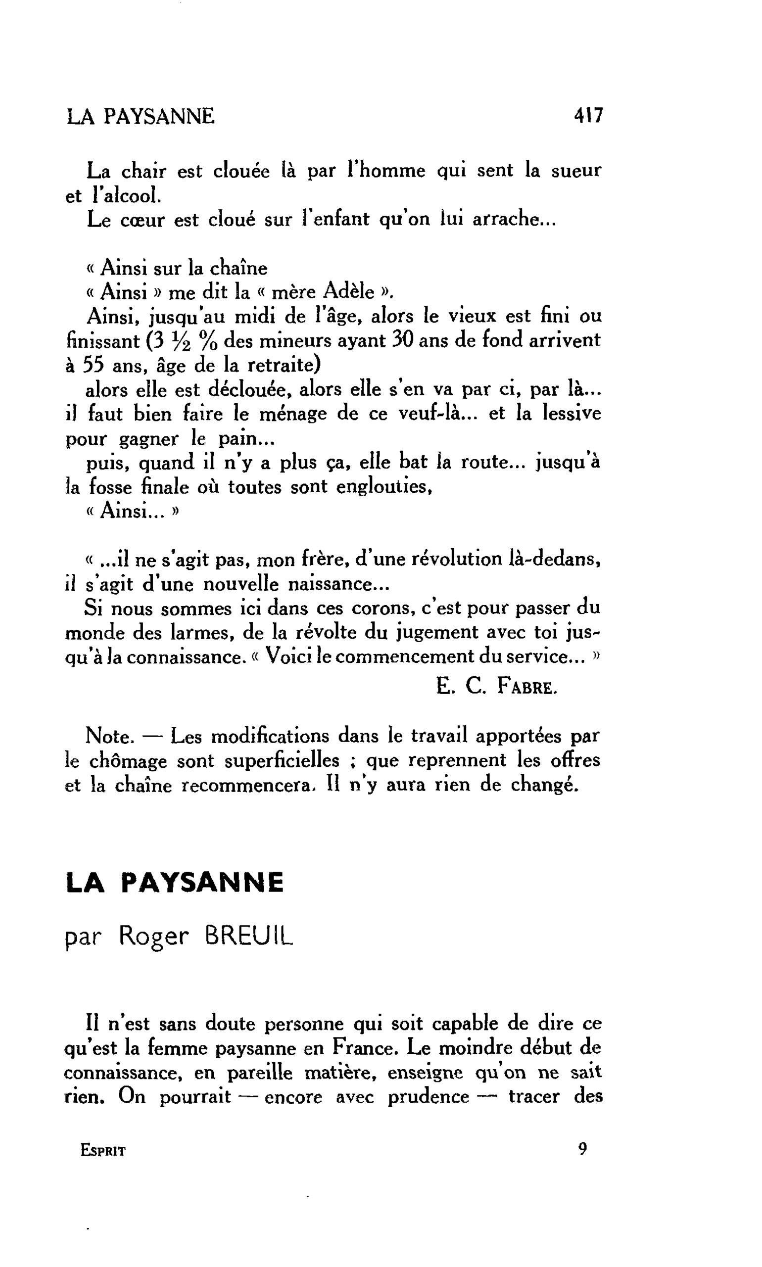 LA PAYSANNE