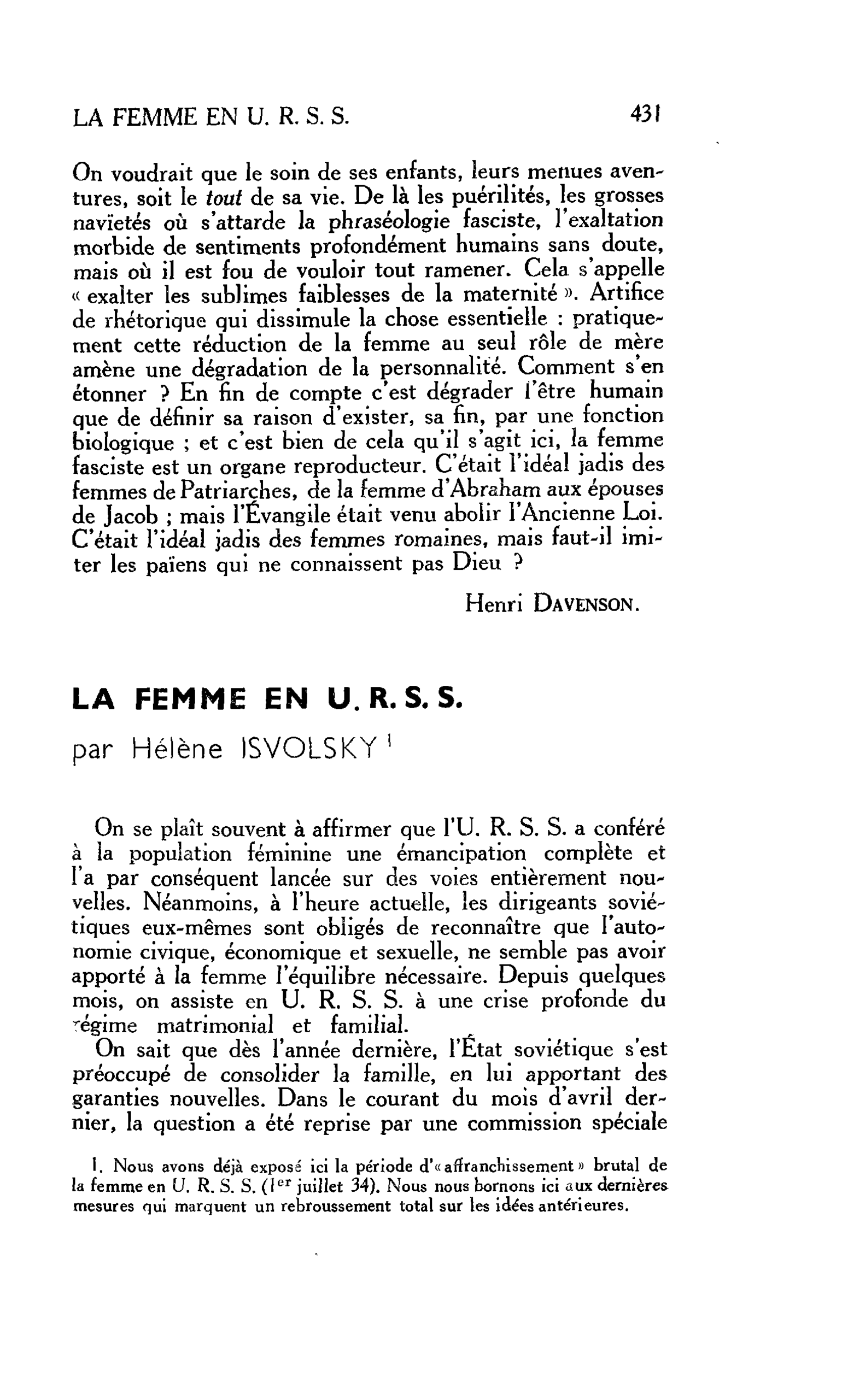 La femme en U.R.S.S