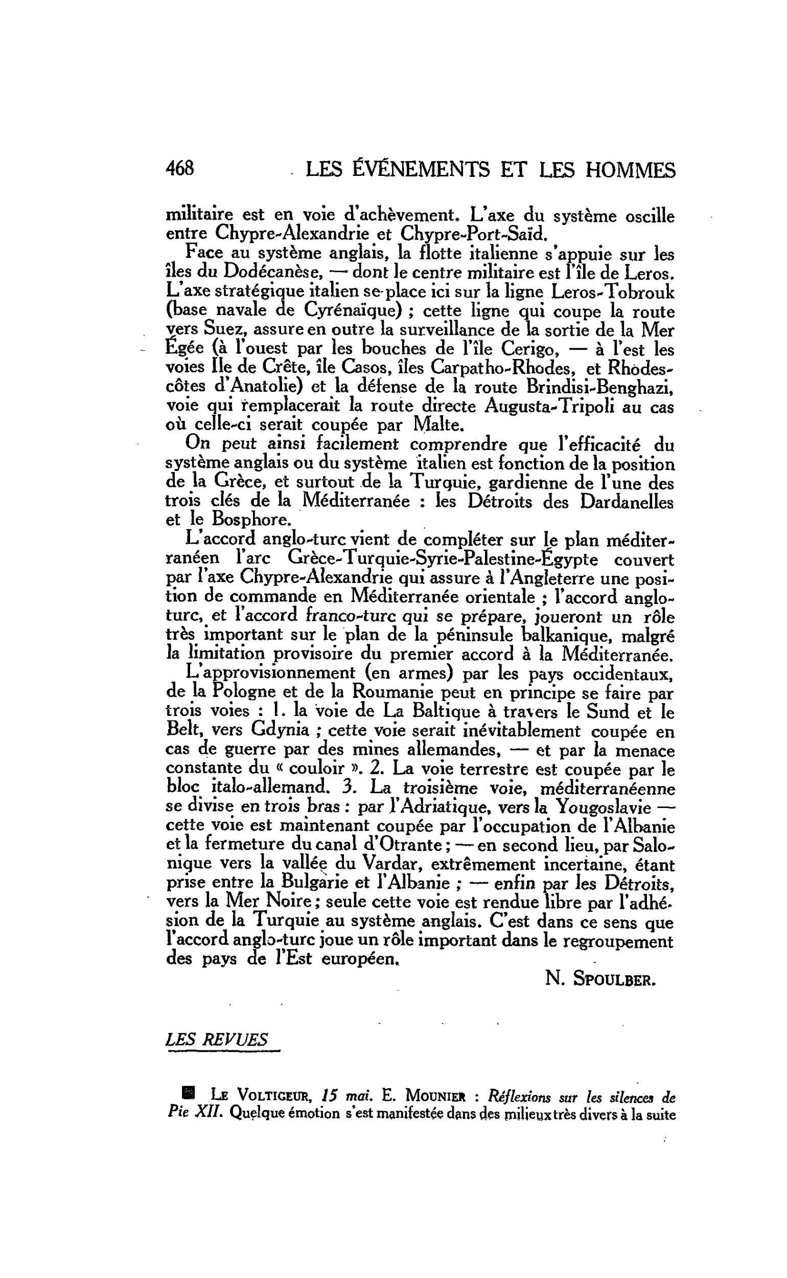 LA CITÉ : LES REVUES. Le Voltigeur, 15 mai. E. MOUNIER