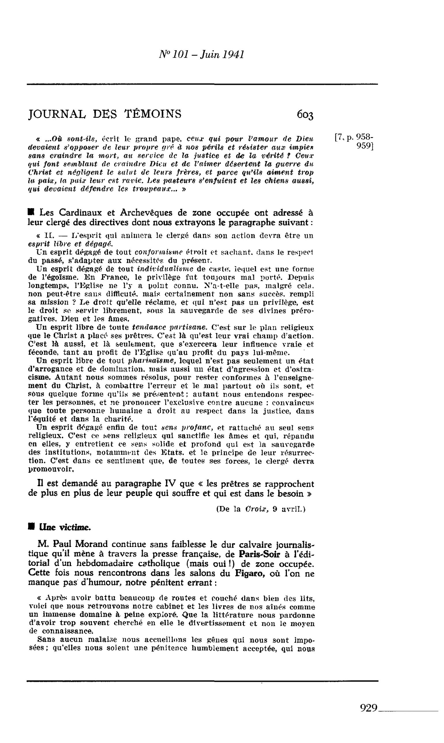 Les événements et les hommes