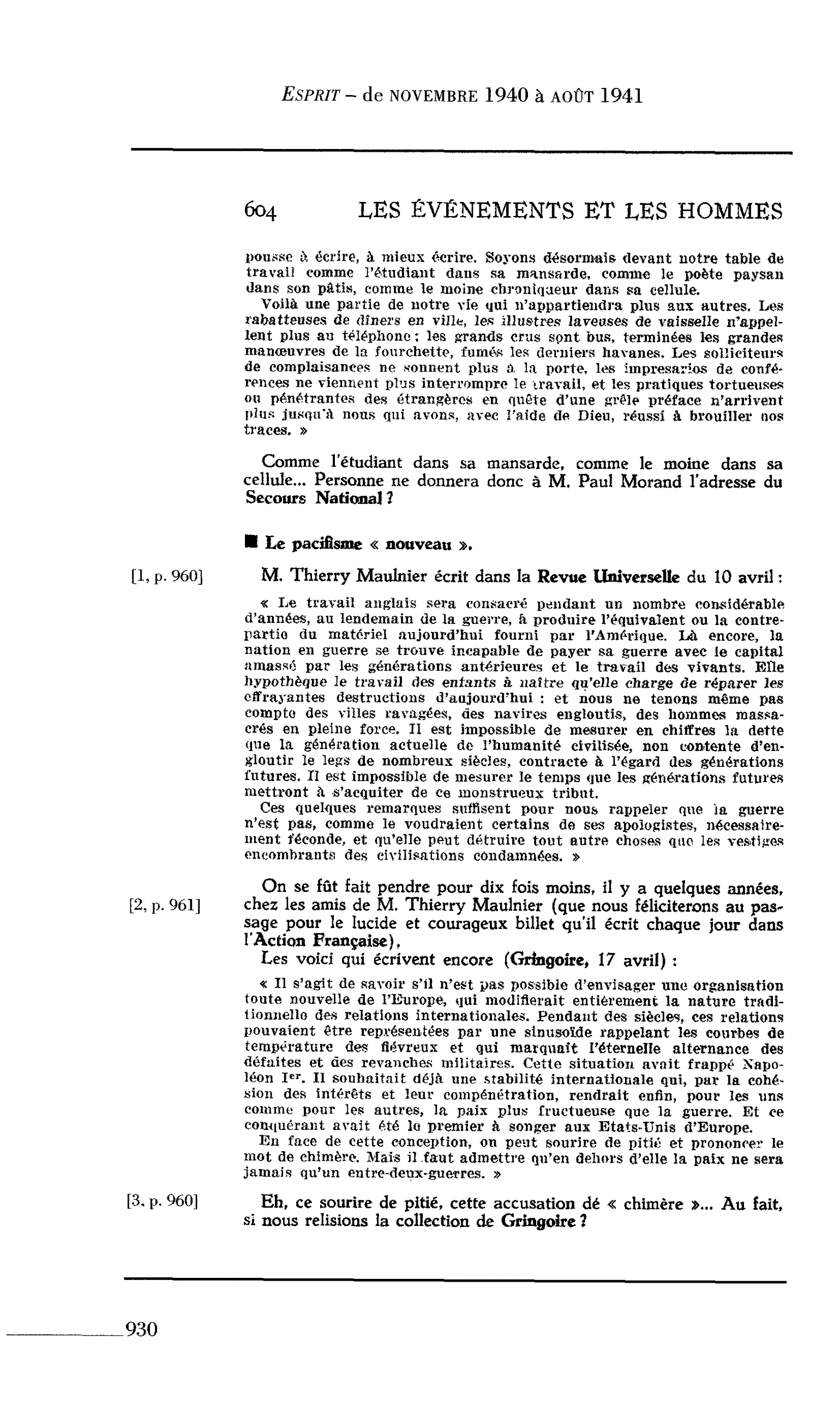 Journal des Témoins : Le pacifisme « nouveau »