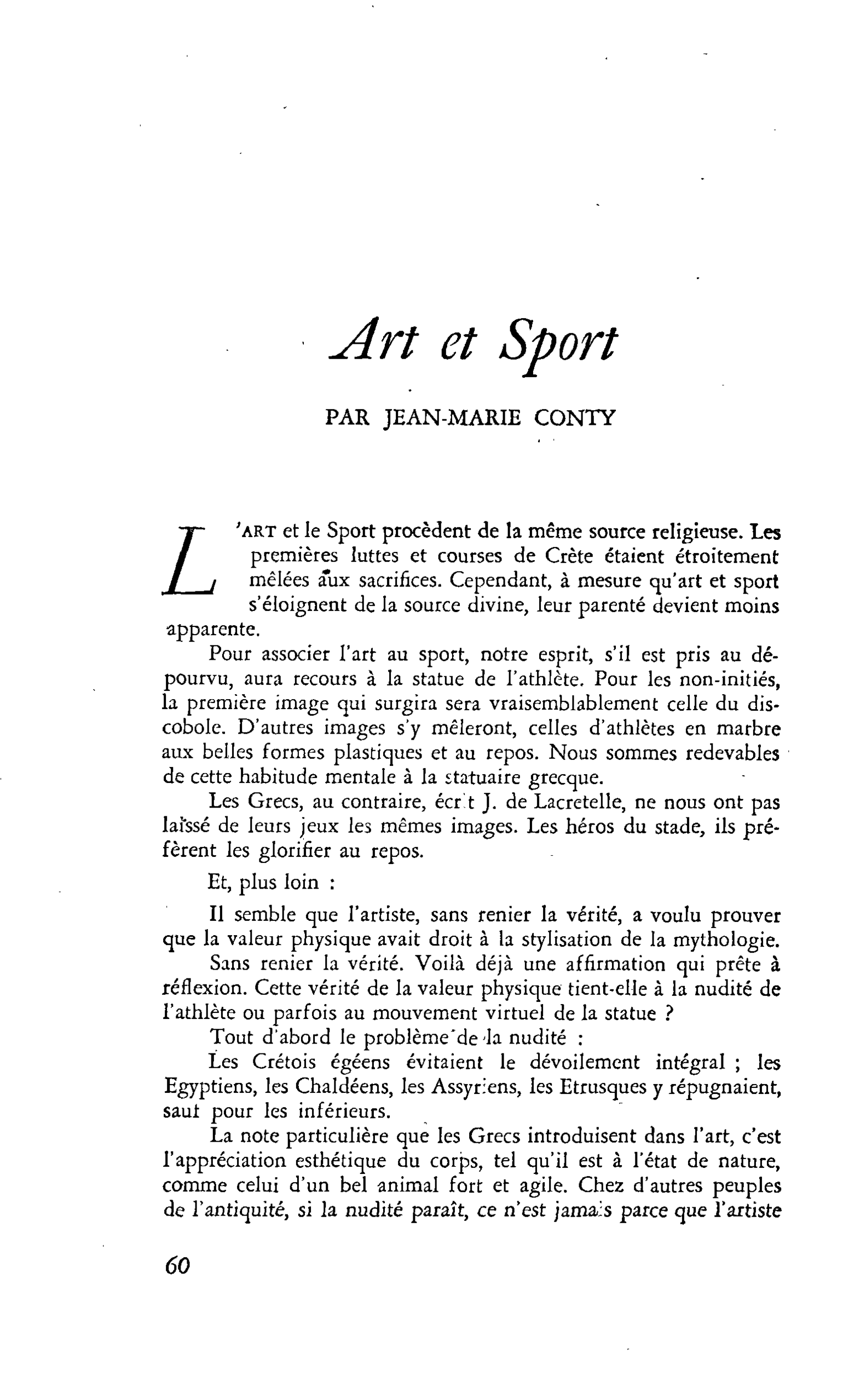 Art et Sport