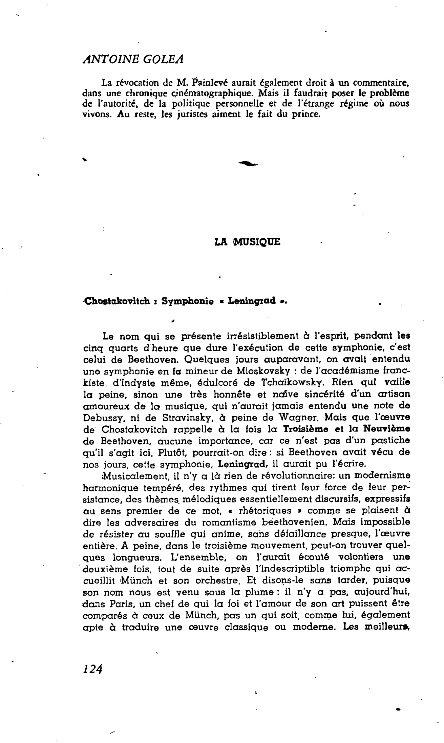 LES ARTS.LA MUSIQUE. Chostakovitch : Symphonie « Leningrad »