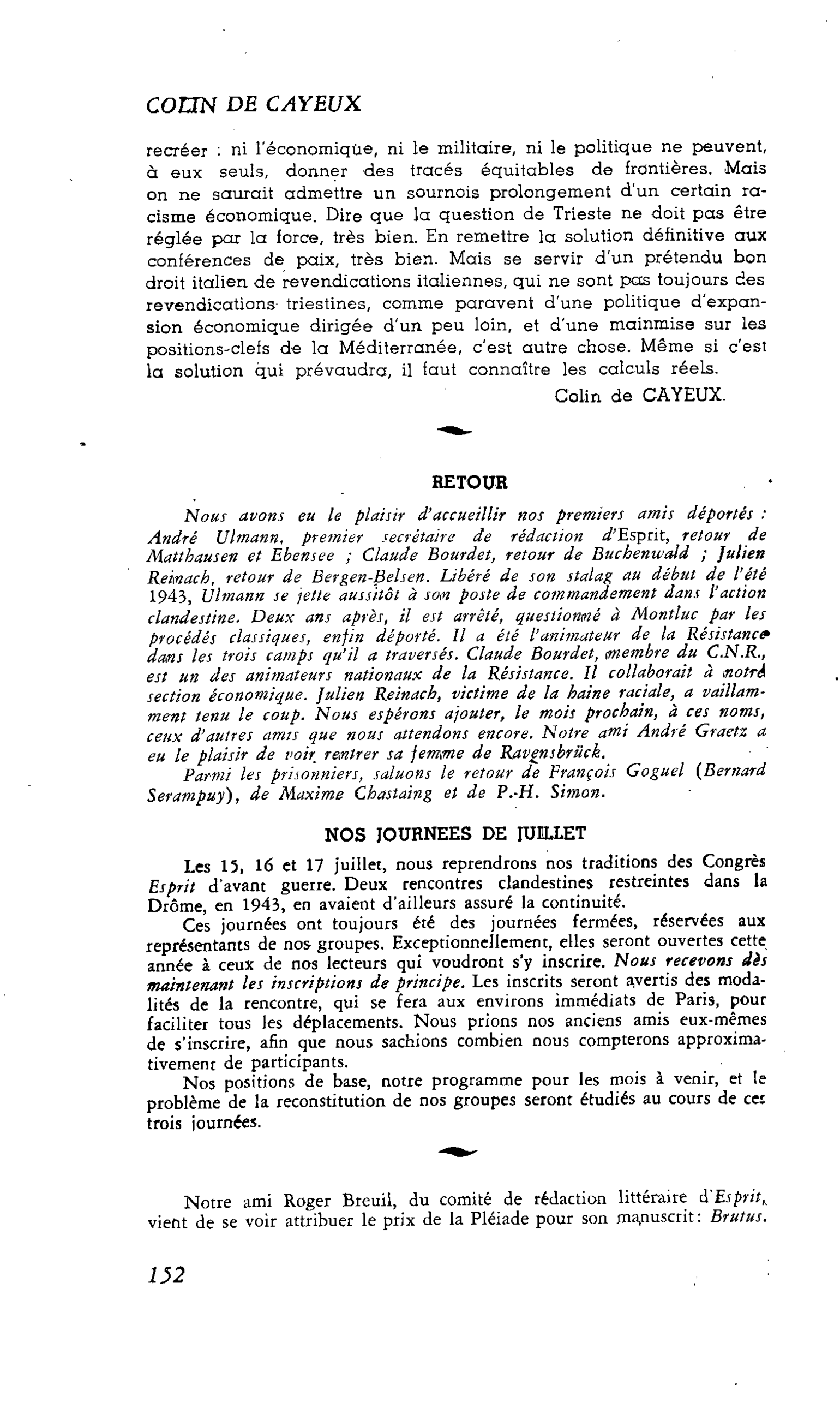 L’AFFAIRE DE TRIESTE : NOS JOURNEES DE JUILLET