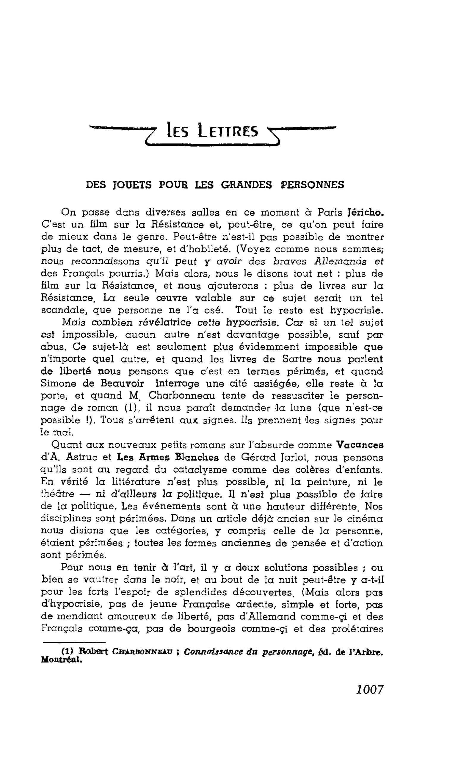 LES LETTRES DES JOUETS POUR LES GRANDES PERSONNES