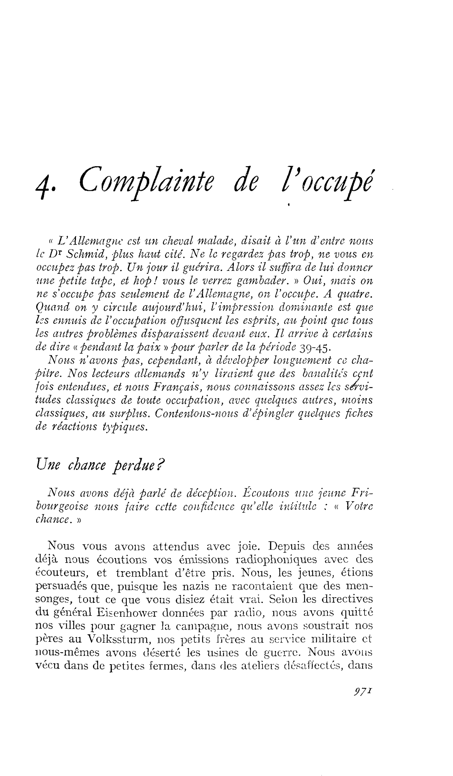 4- Complainte de l’occupé