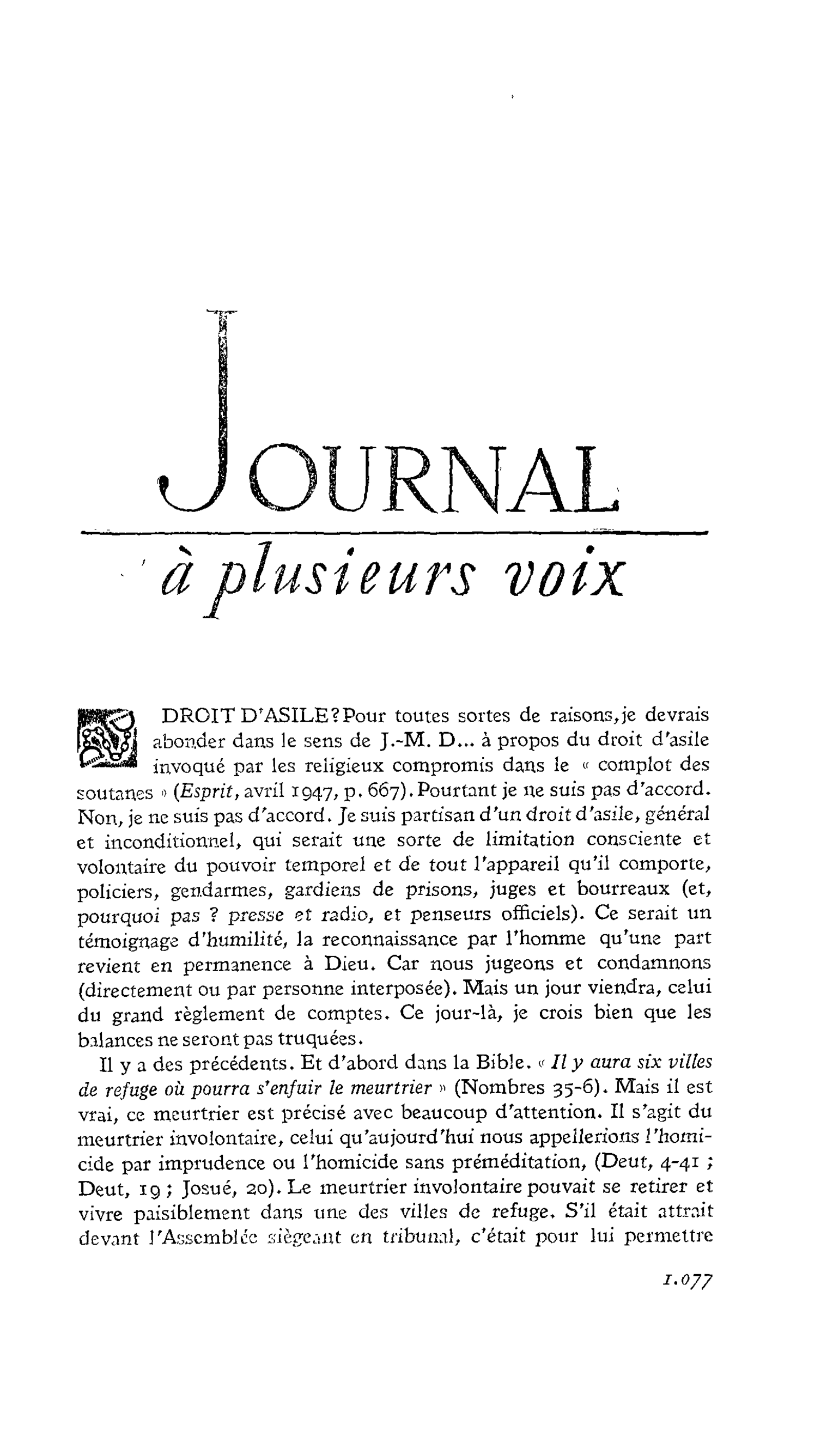 DROIT D’ASILE ?
