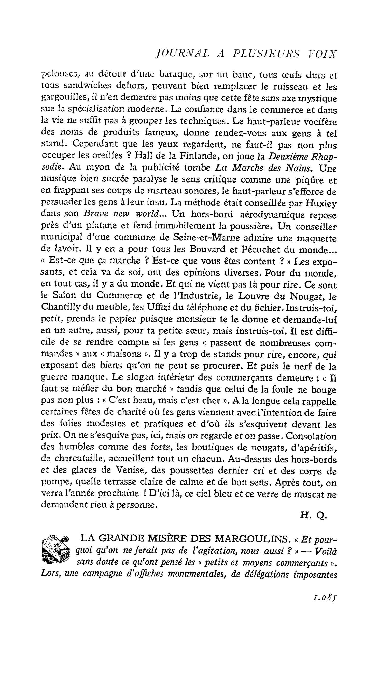 LA GRANDE MISÈRE DES MARGOULINS
