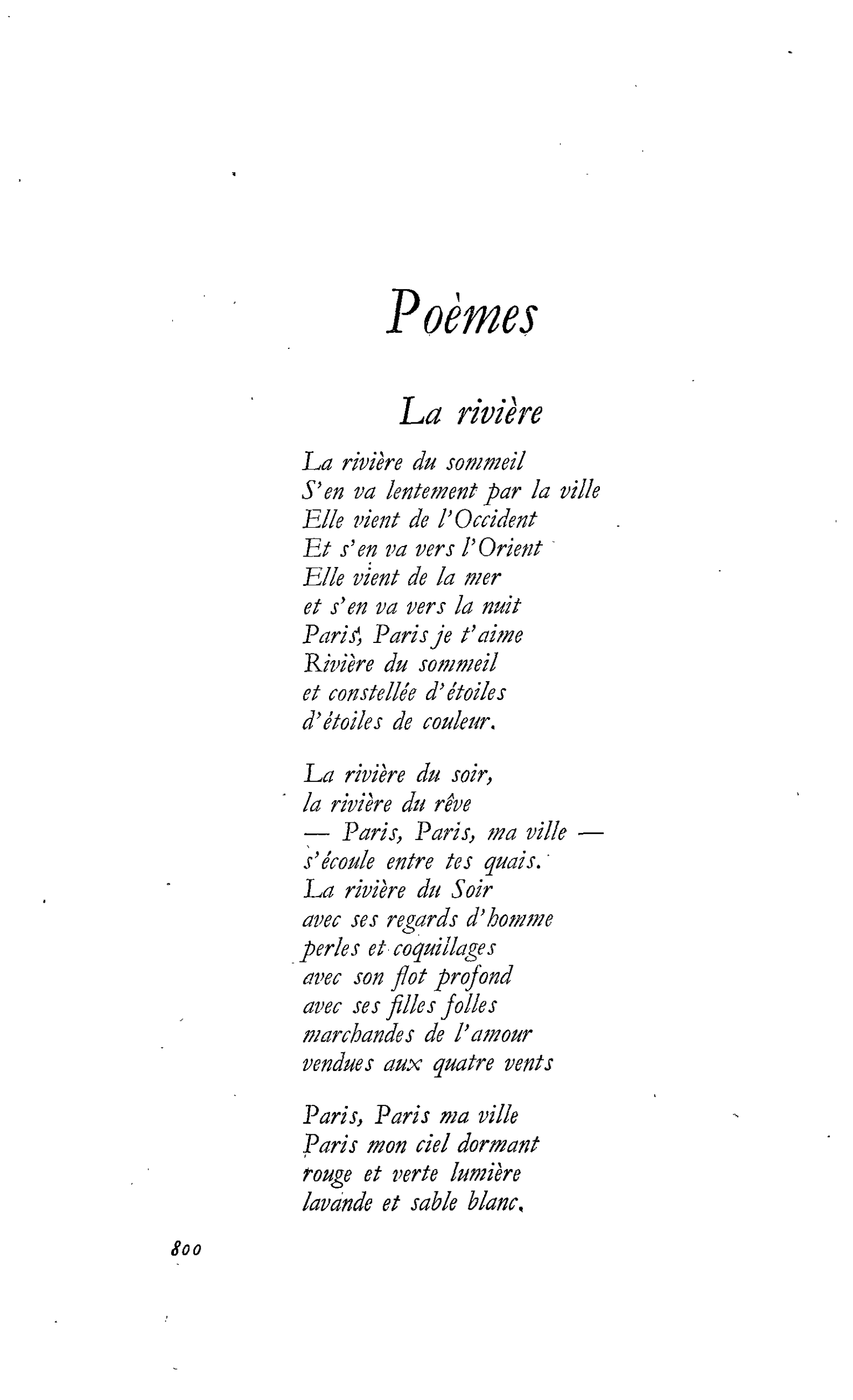 Poèmes : La rivière