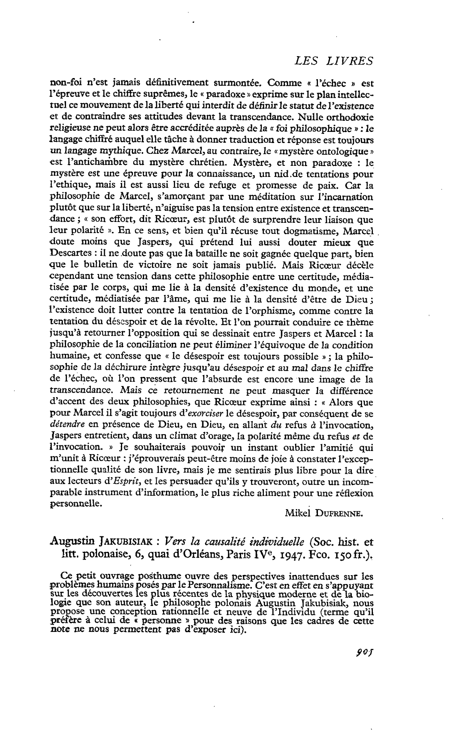 Augustin Jakubisiak : Vers la causalité individuelle