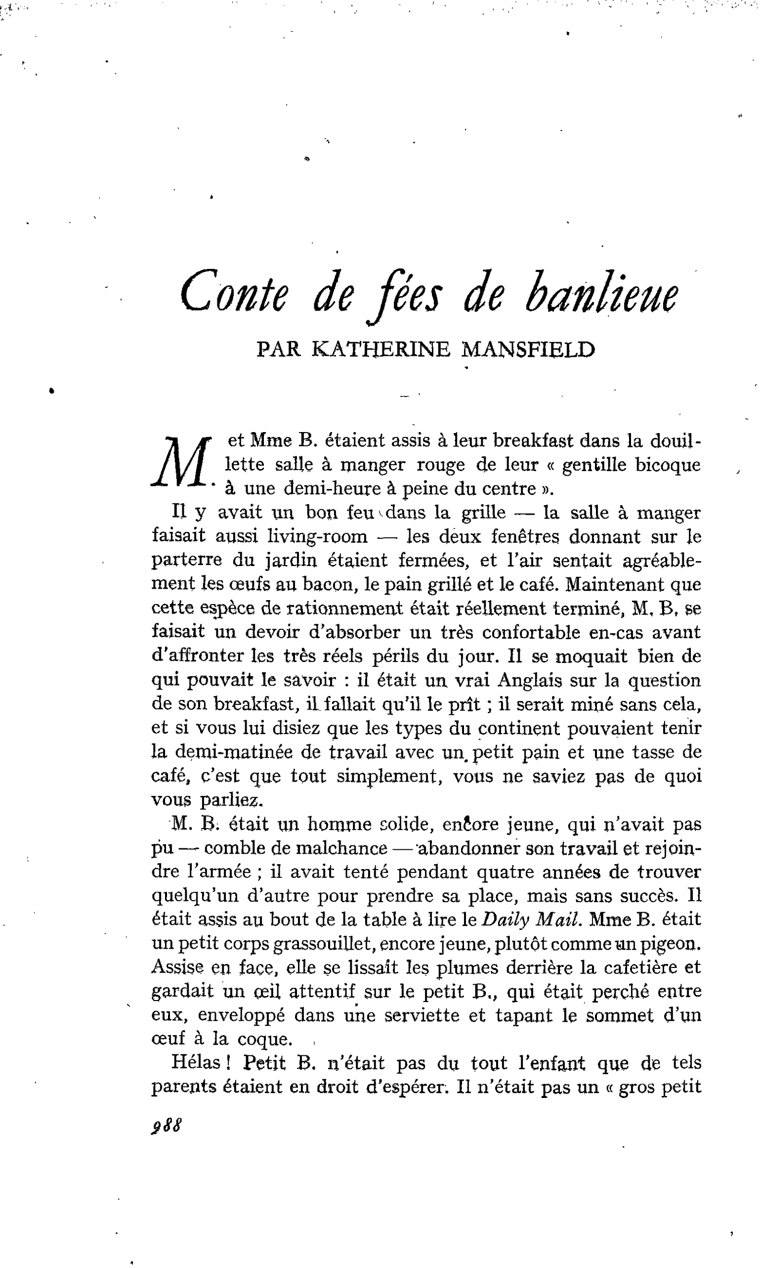Conte de fées de banlieue