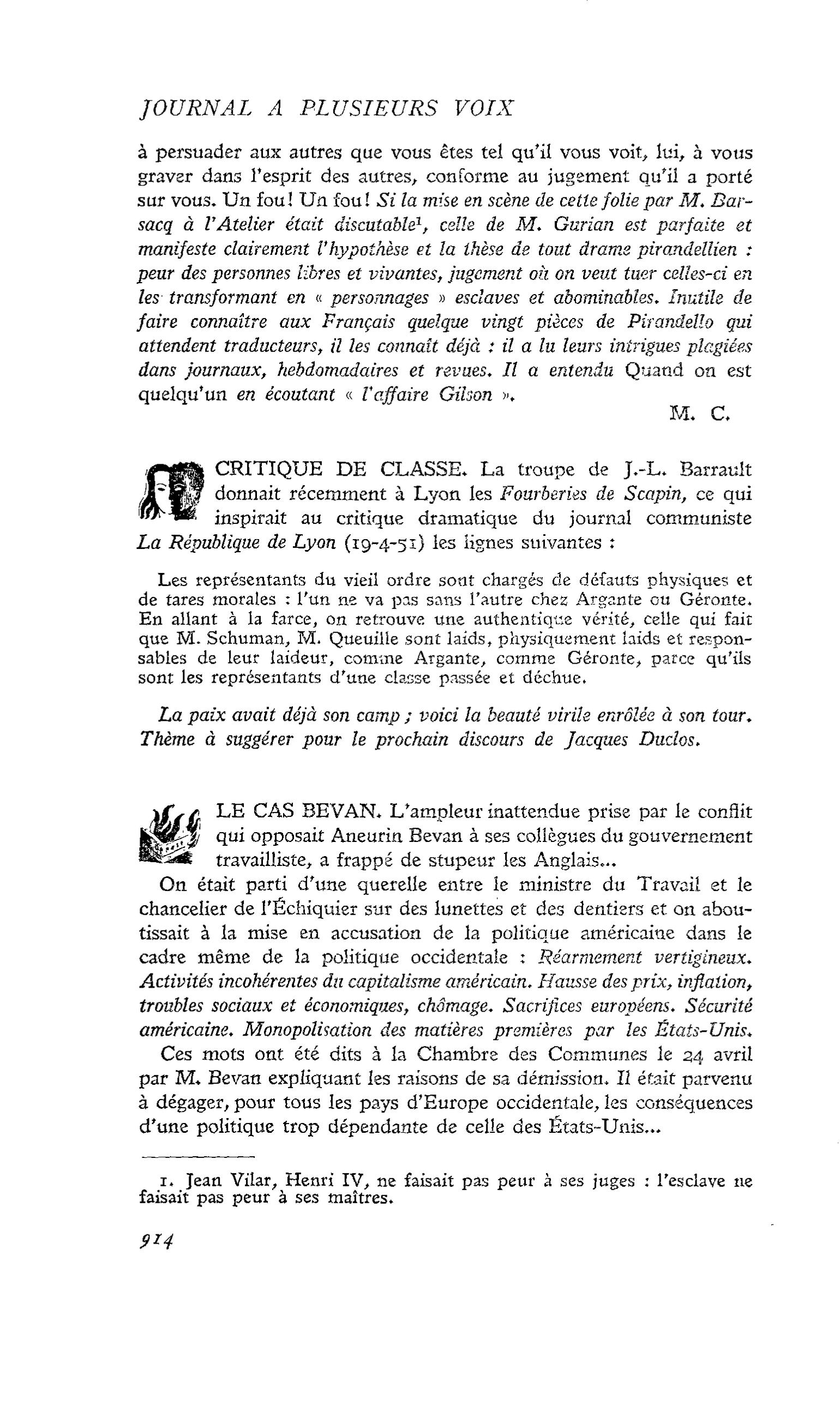 LE CAS BEVAN