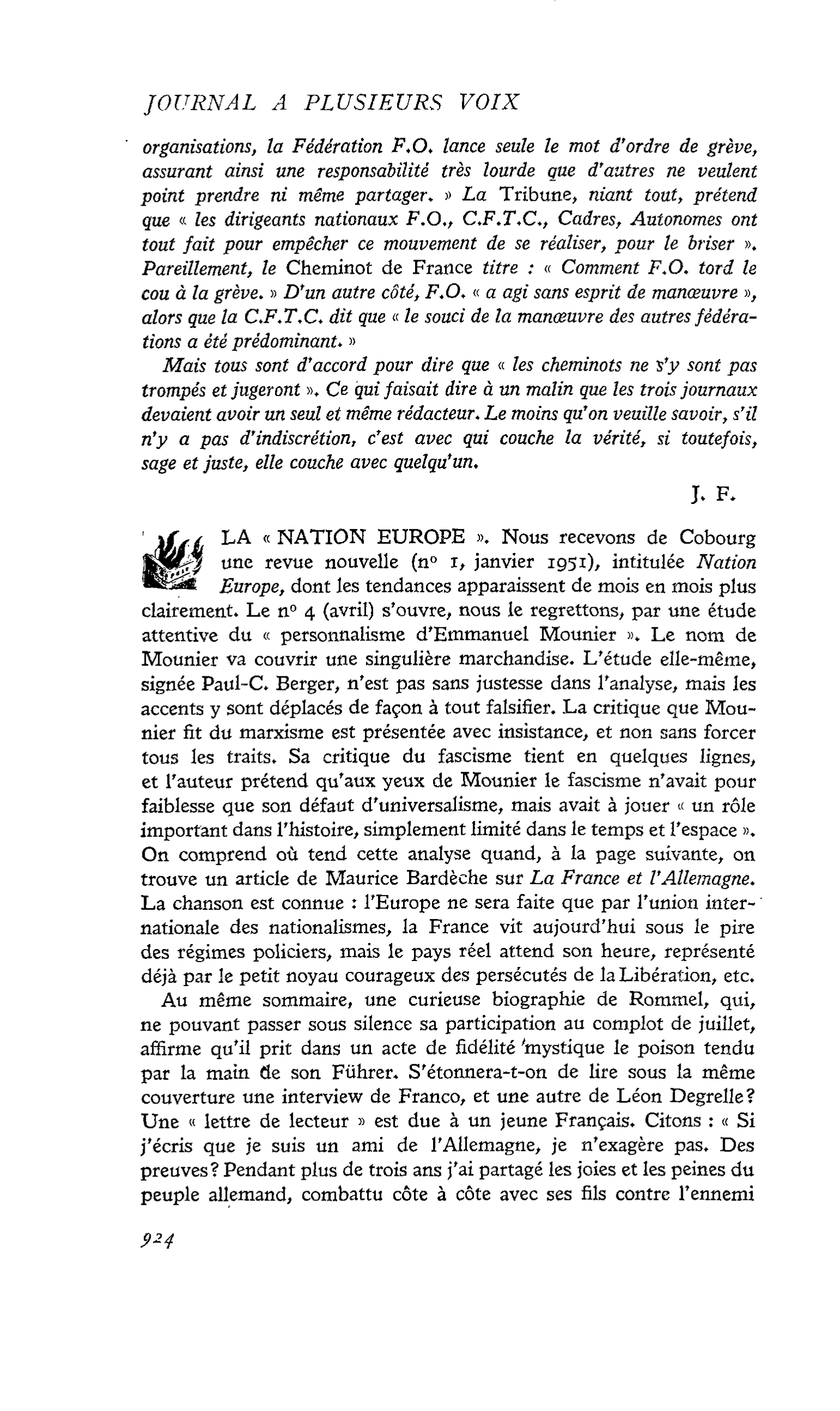 LA « NATION EUROPE »