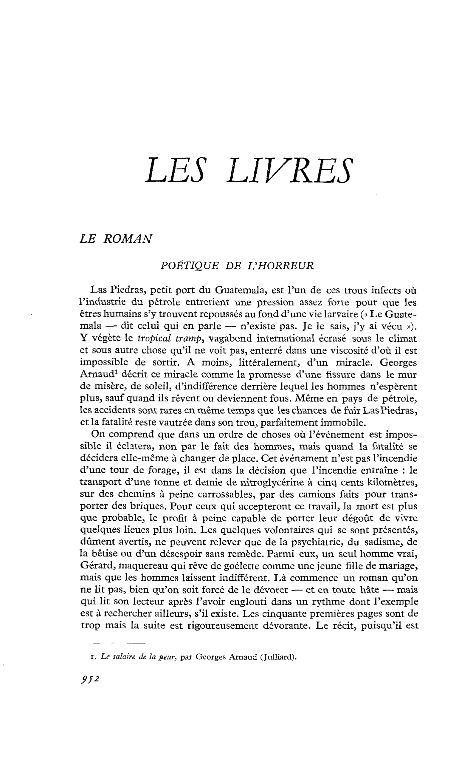 POÉTIQUE DE L’HORREUR