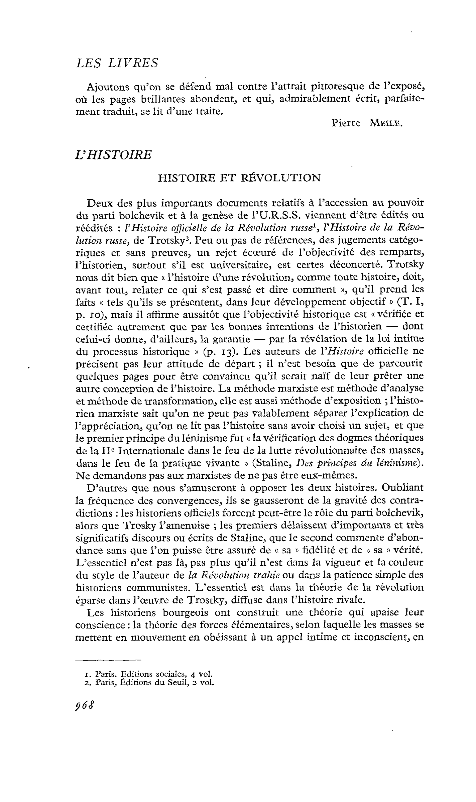 Histoire et révolution