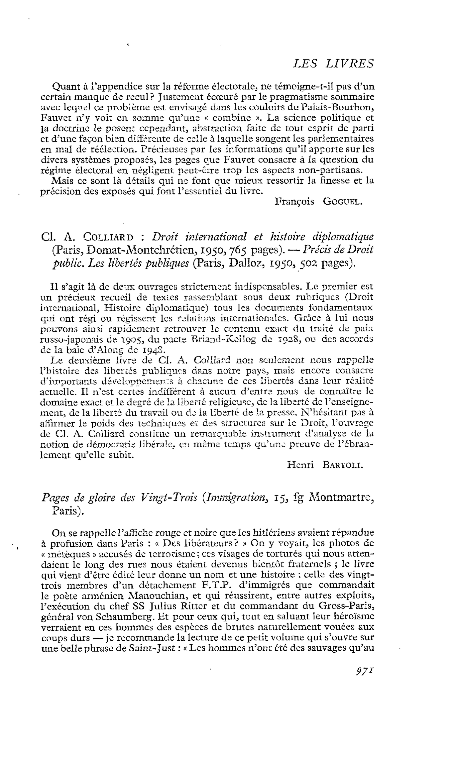 Pages de gloire des Vingt-Trois