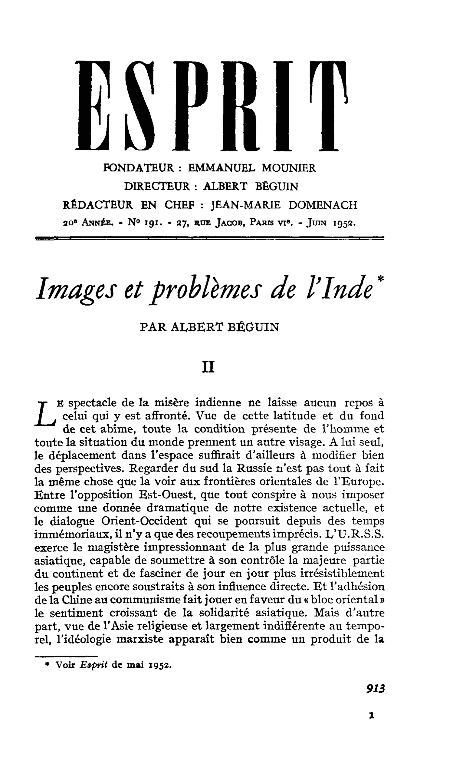 Images et problèmes de l’Inde