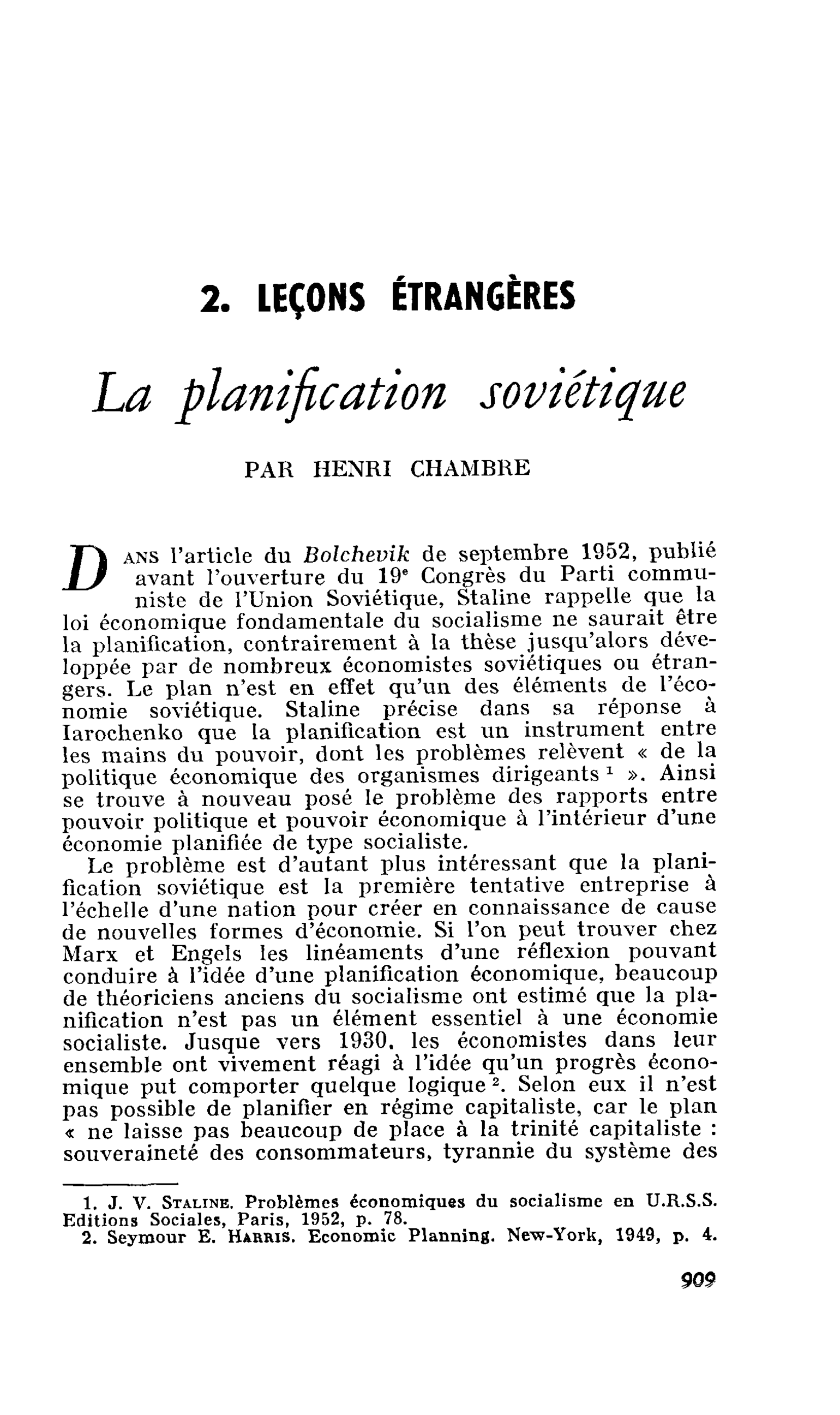 La planification soviétique