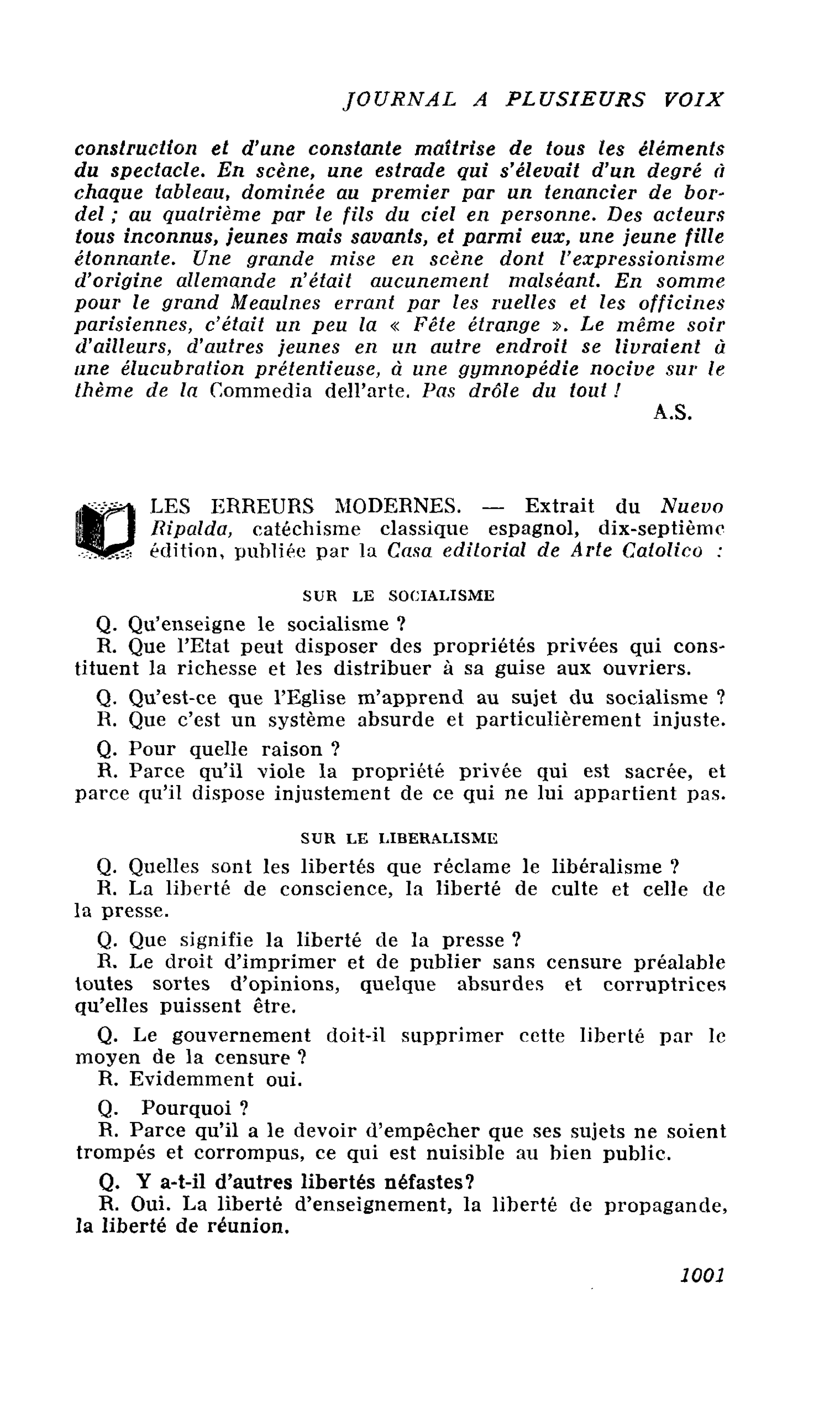 LES ERREURS MODERNES