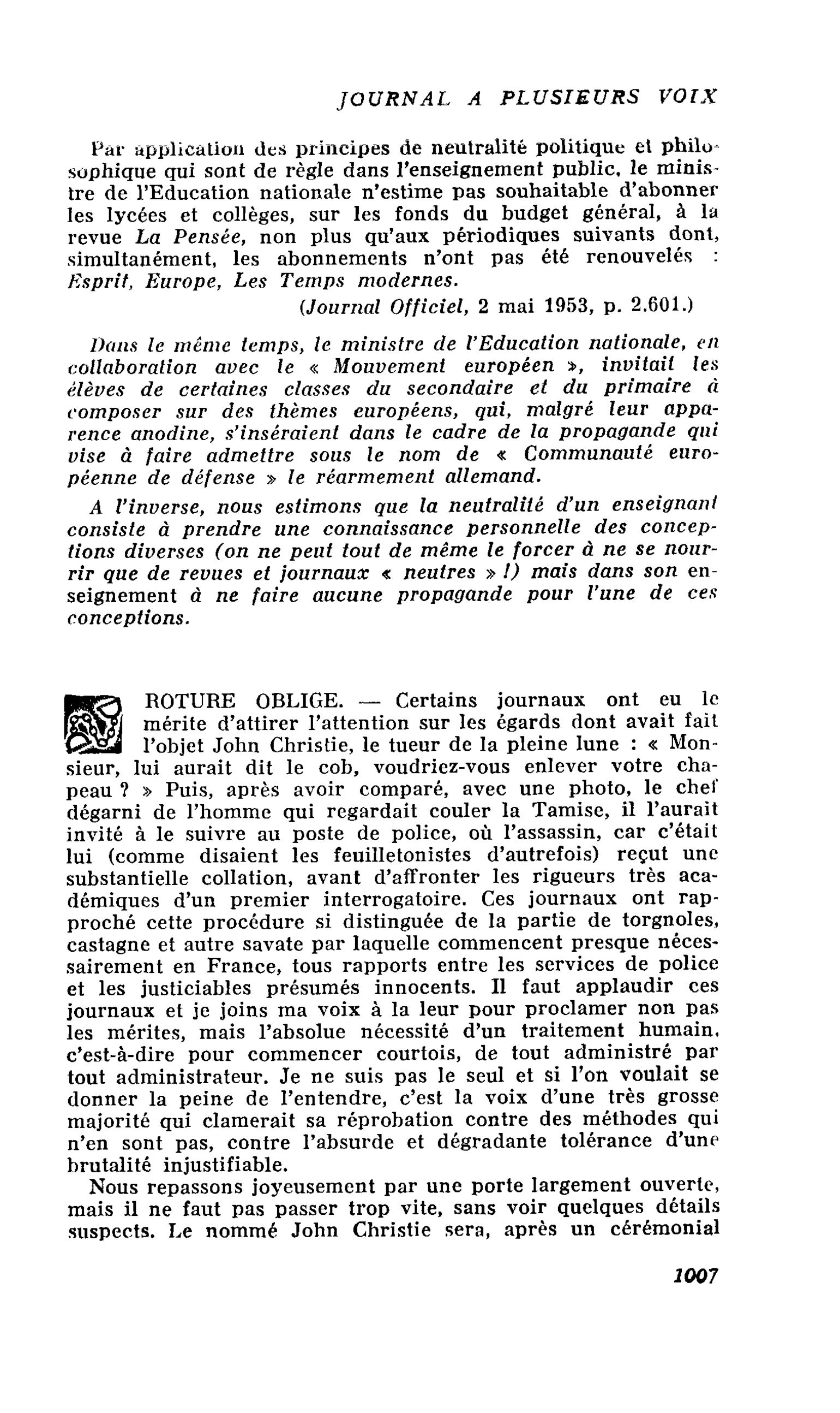 ROTURE OBLIGE