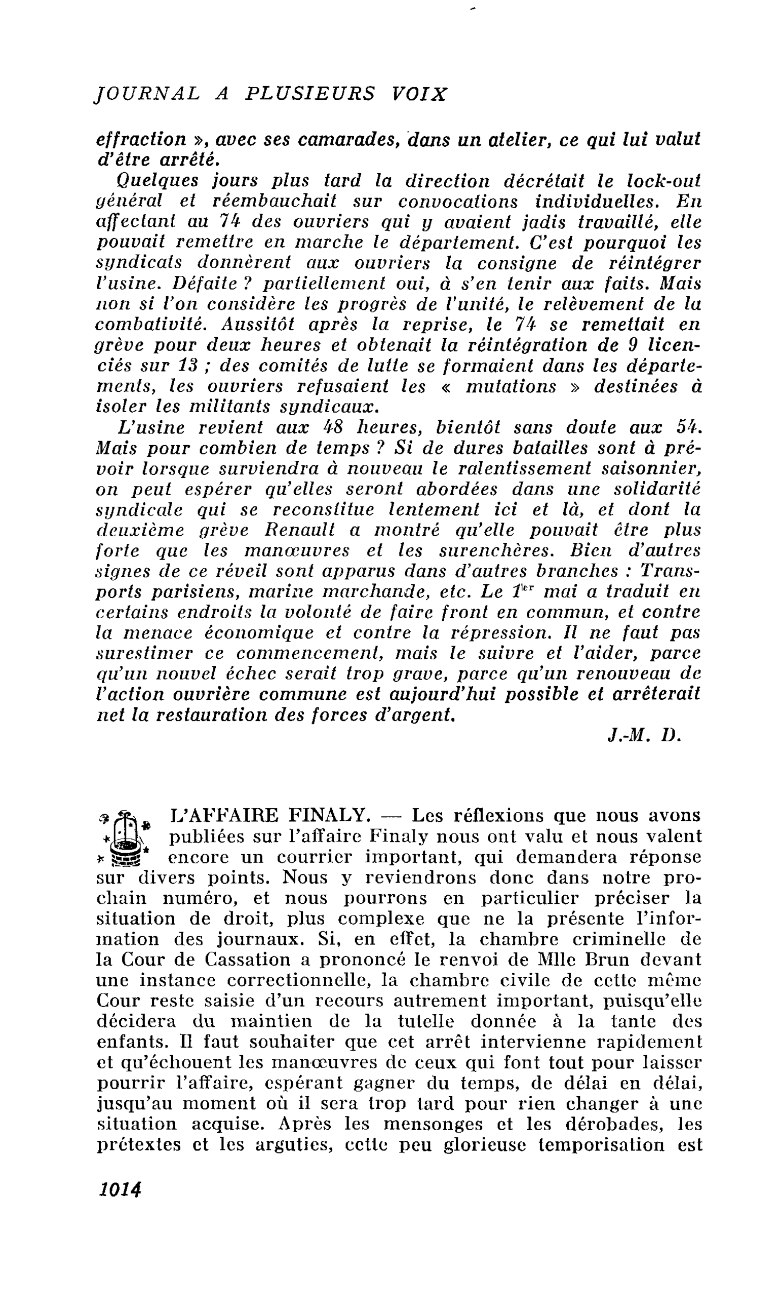 L’AFFAIRE FINALY