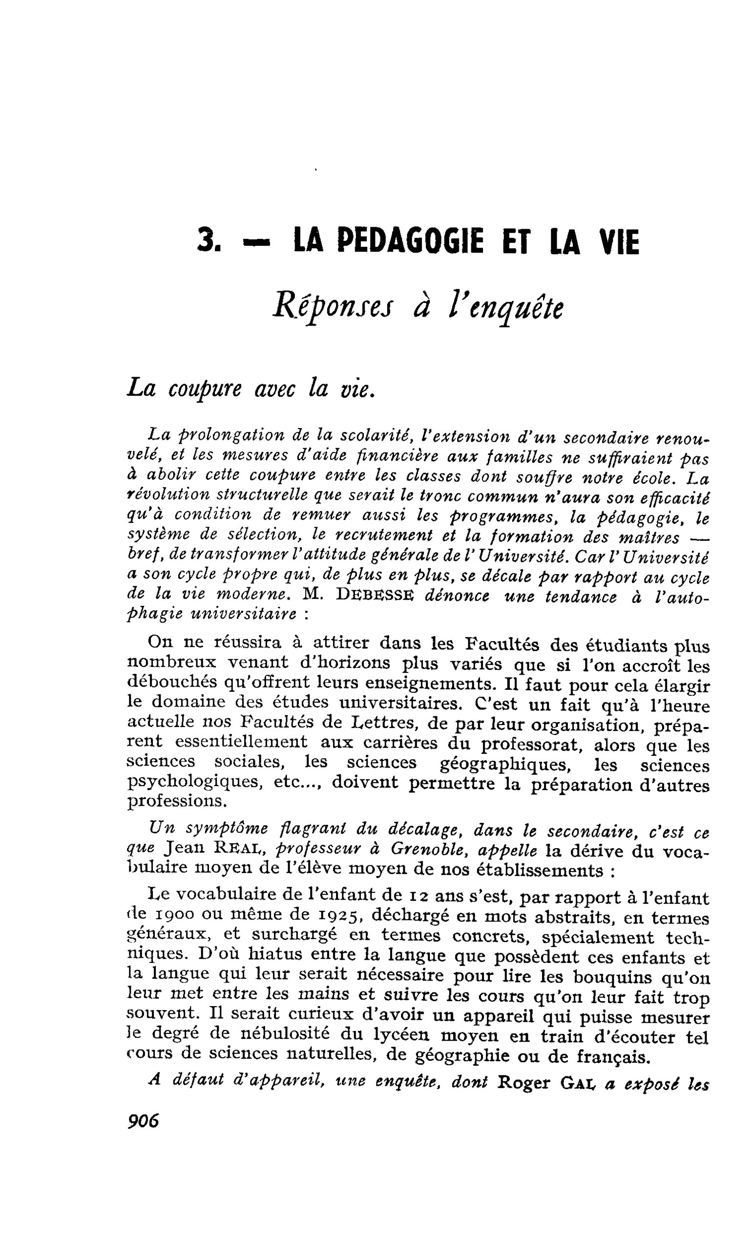 Réponses à l’enquête