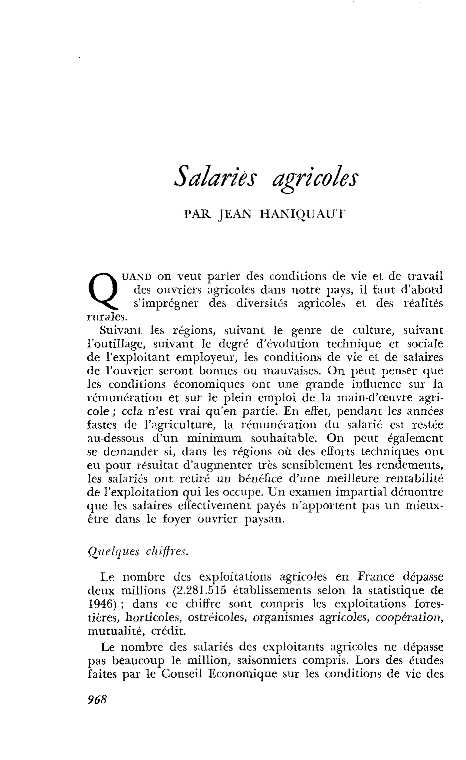 Salaries agricoles
