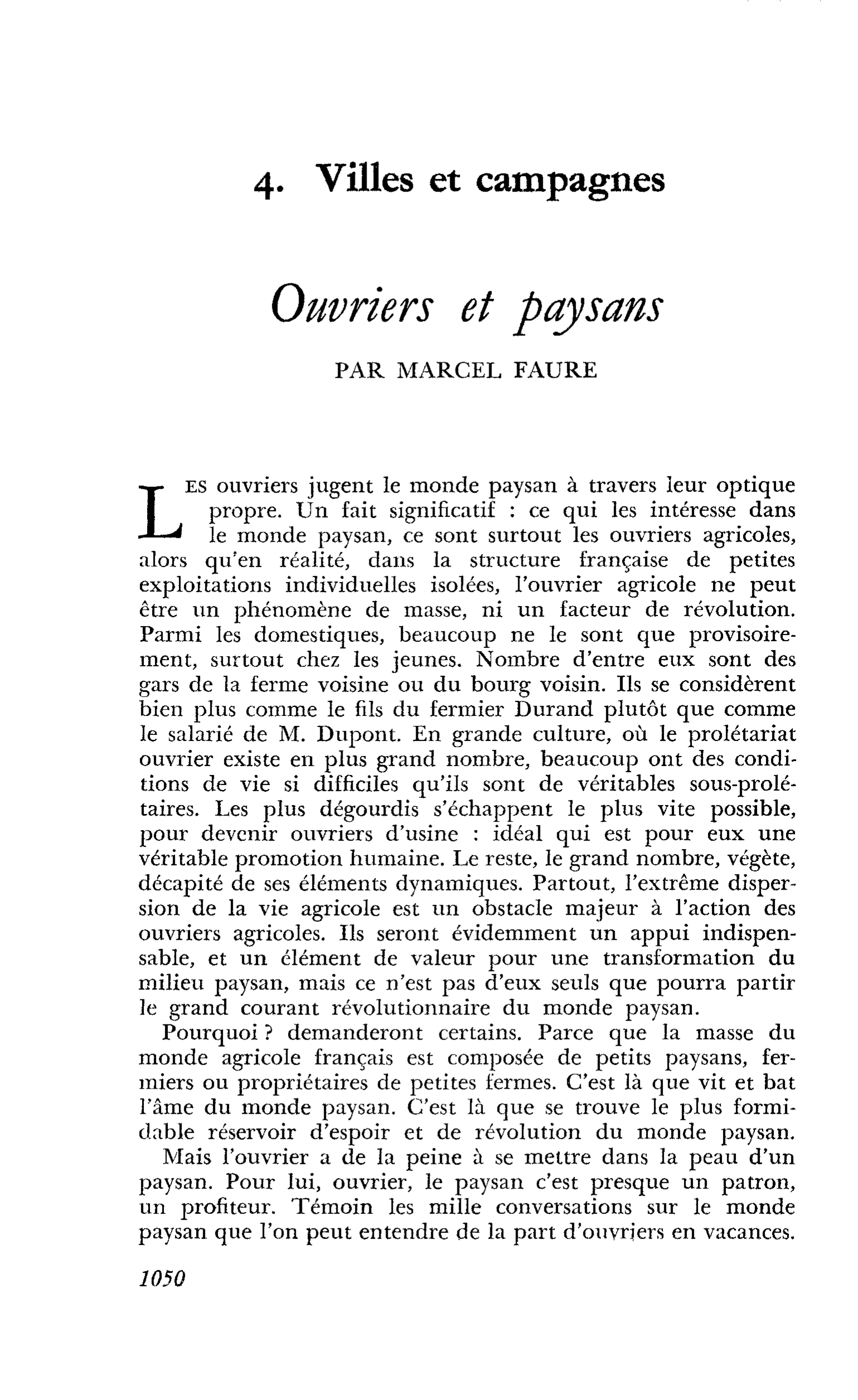 Ouvriers et paysans