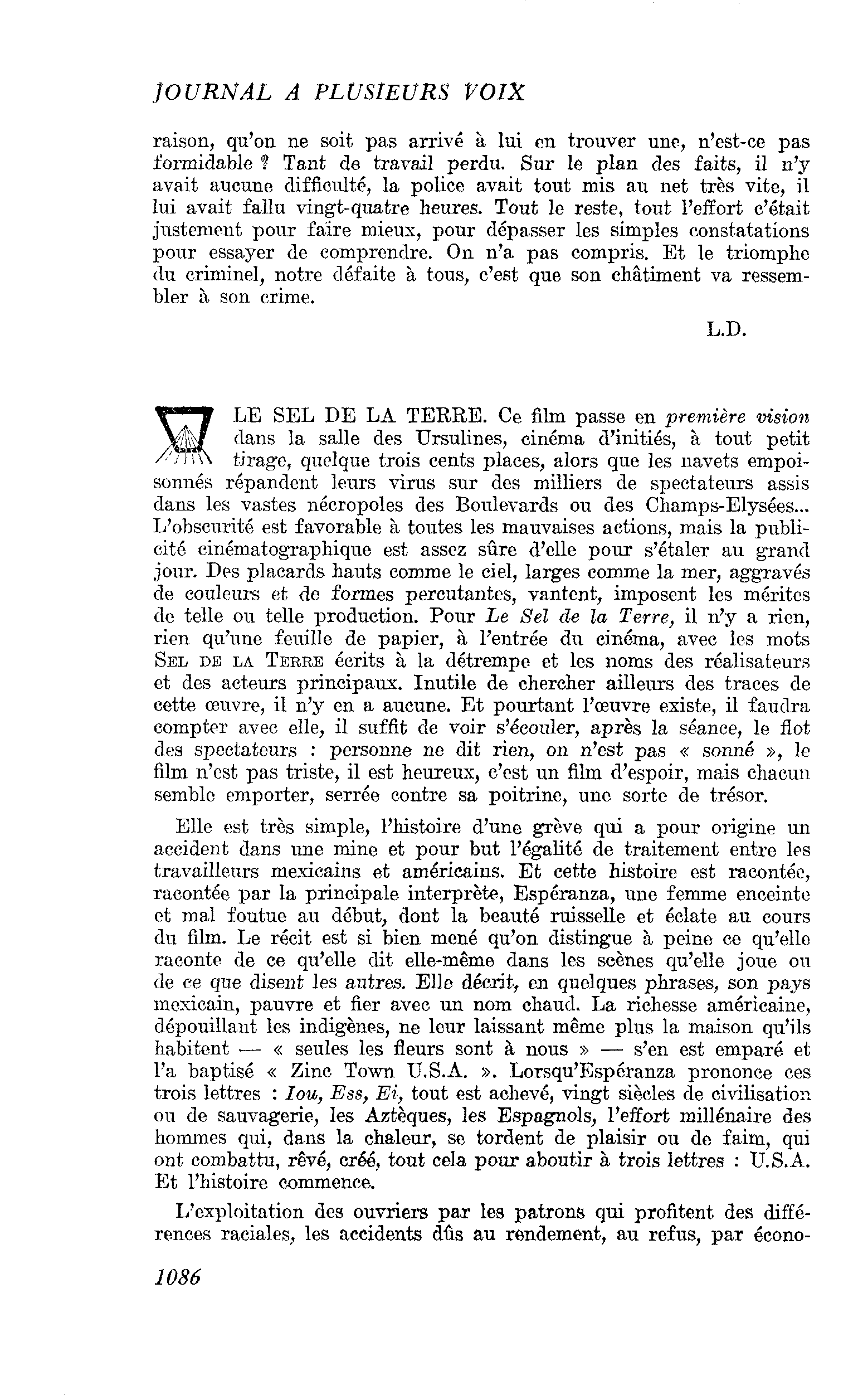 LE SEL DE LA TERRE