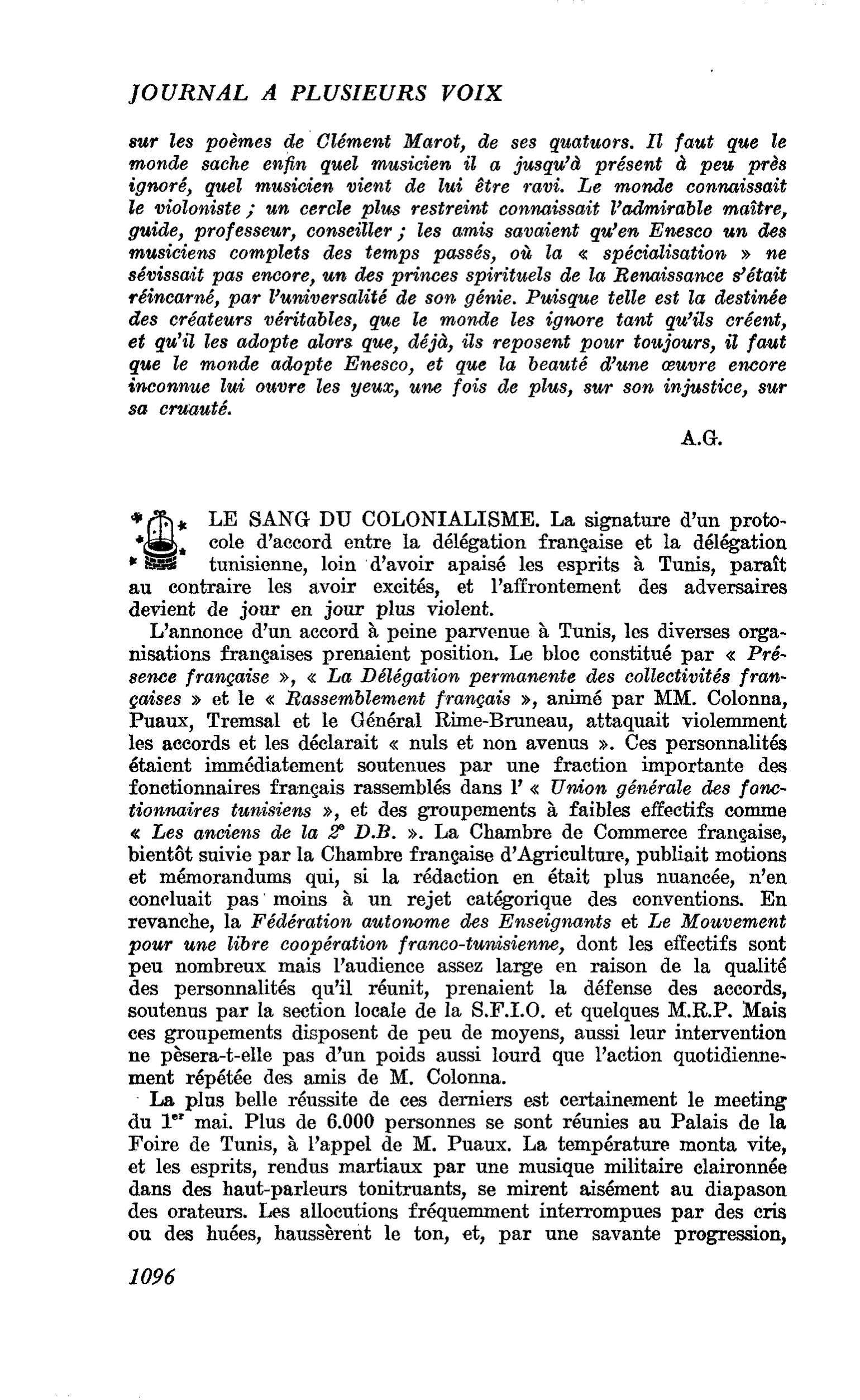 LE SANG DU COLONIALISME