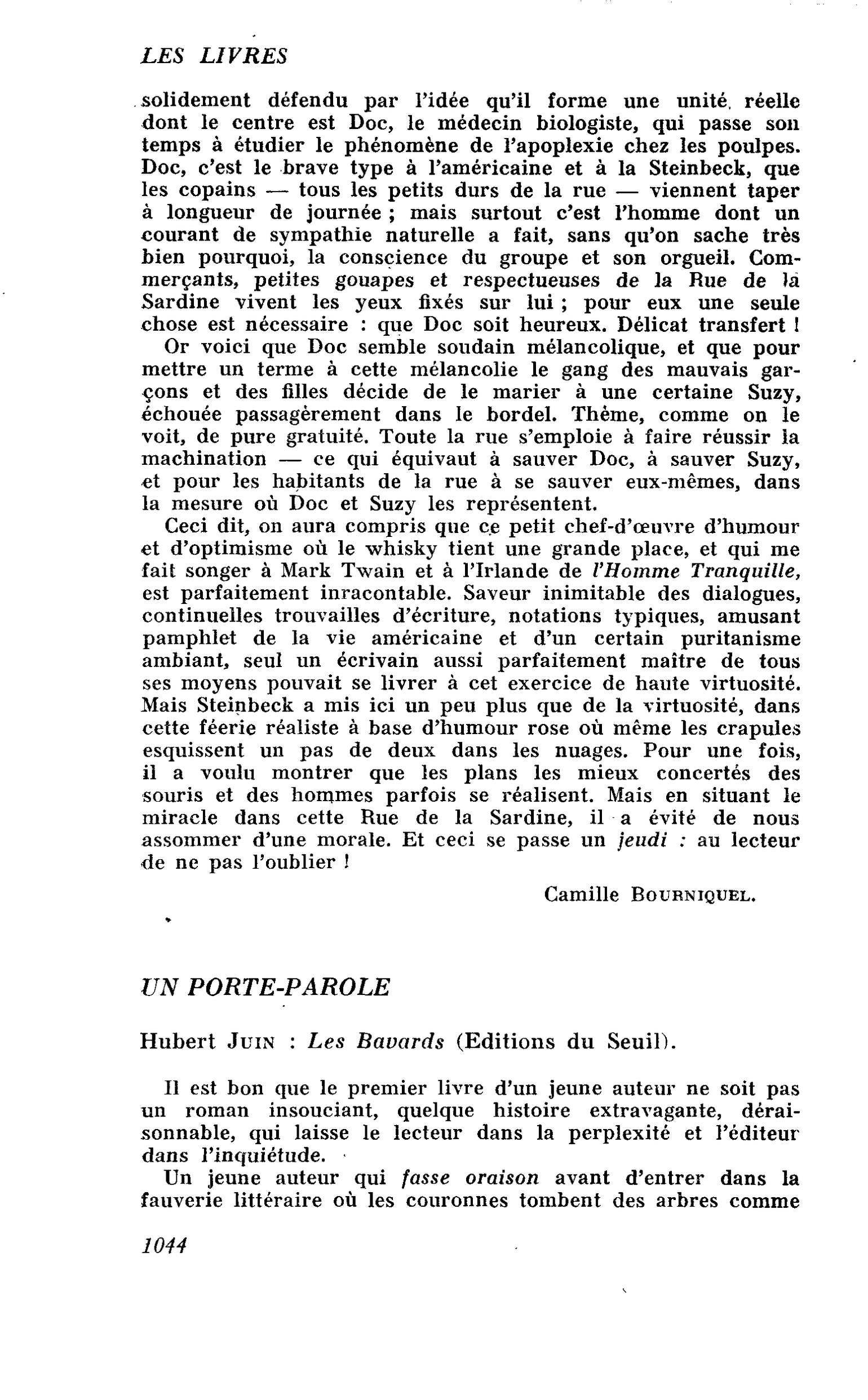 Hubert Juin : Les Bavards