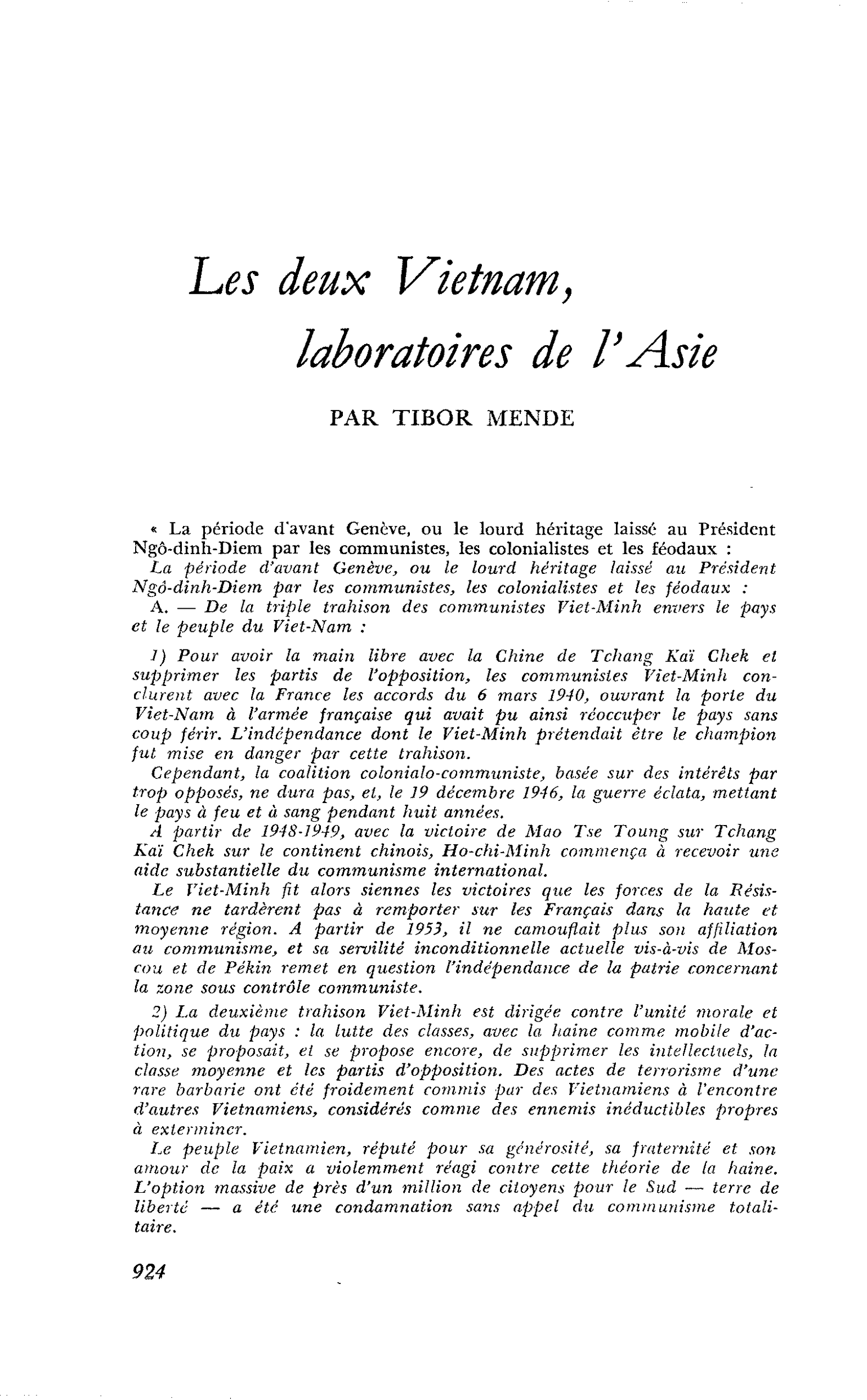Les deux Vietnam, laboratoires de l’Asie